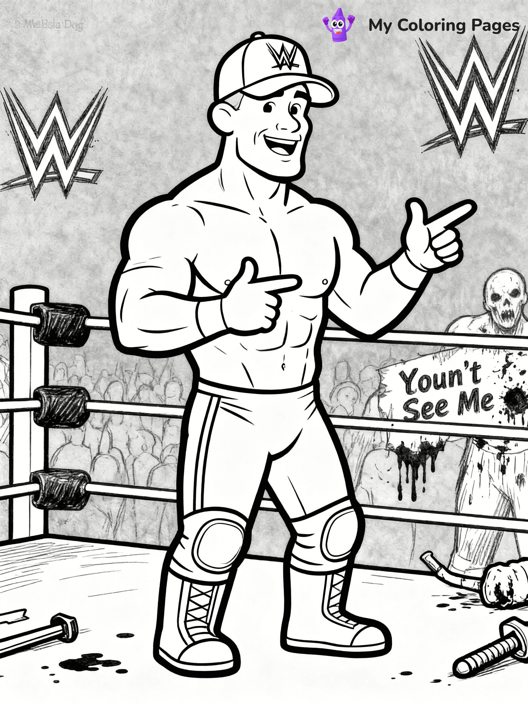 WWE Coloring Pages - 18
