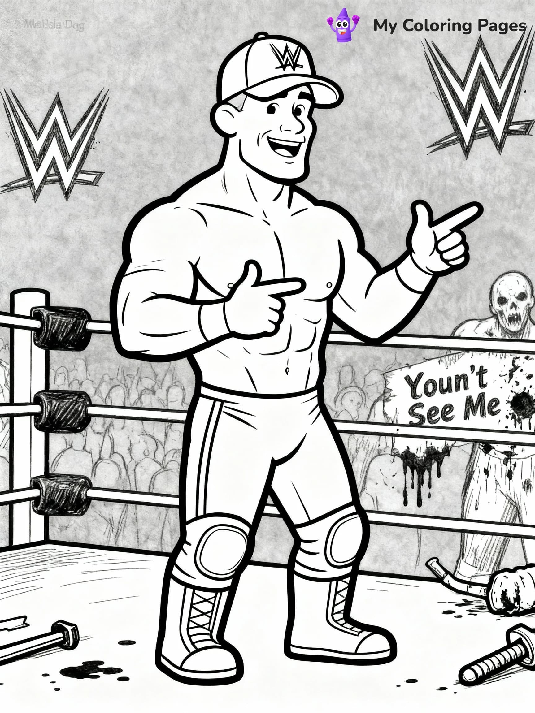 WWE Coloring Pages - 18