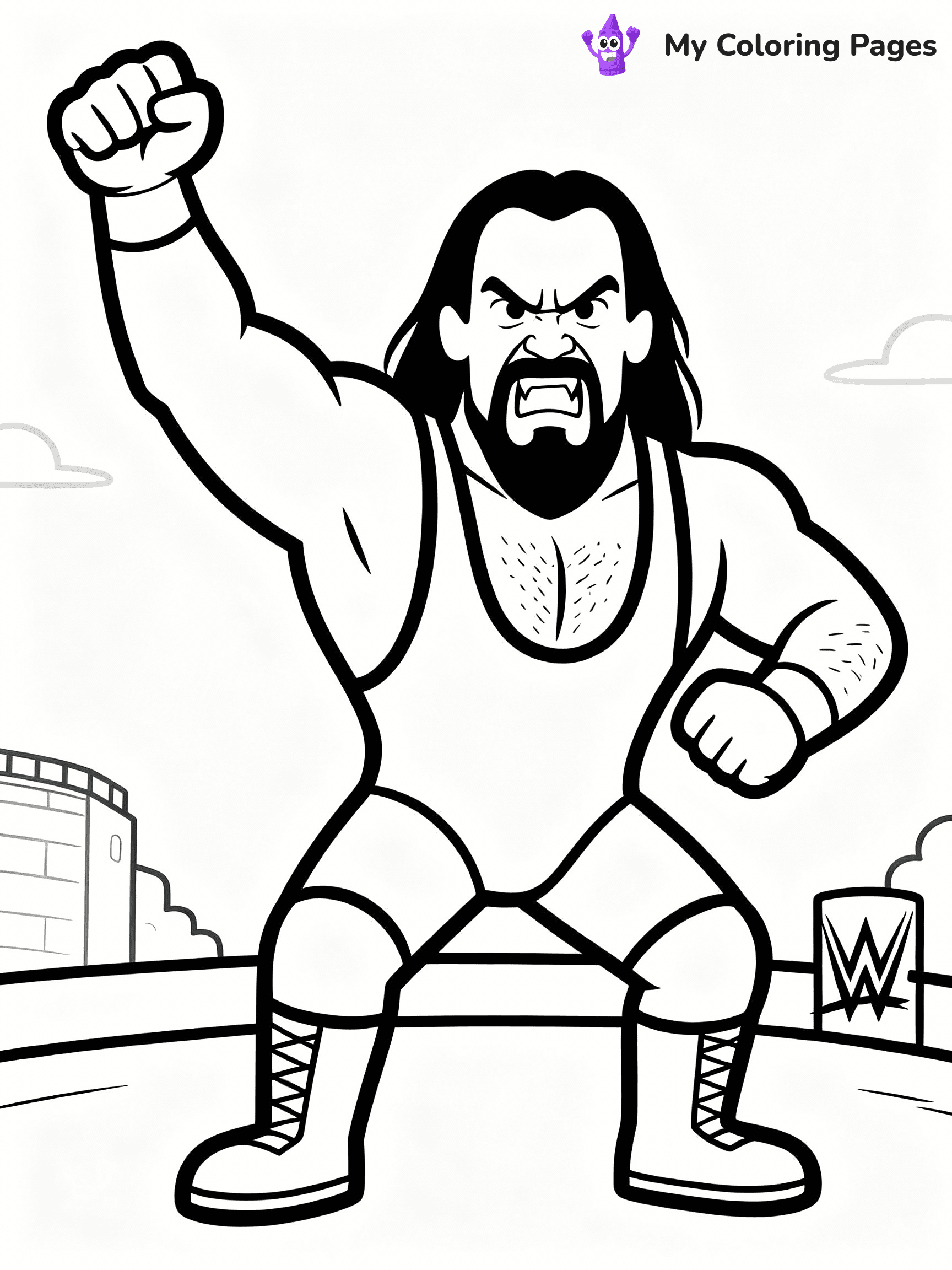 WWE Coloring Pages - 1