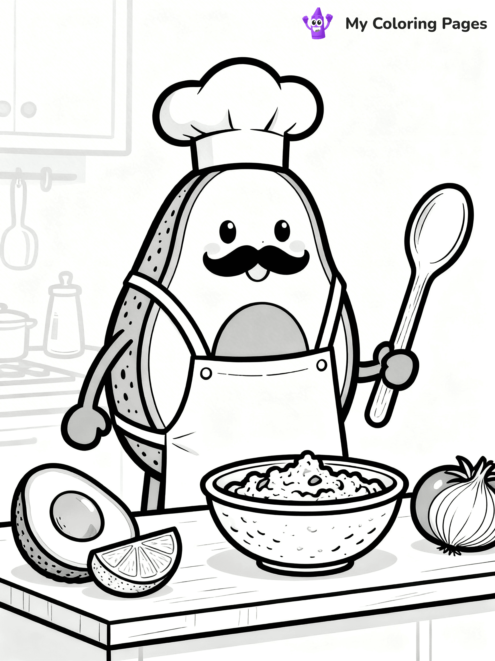 Avocado Coloring Pages - 7