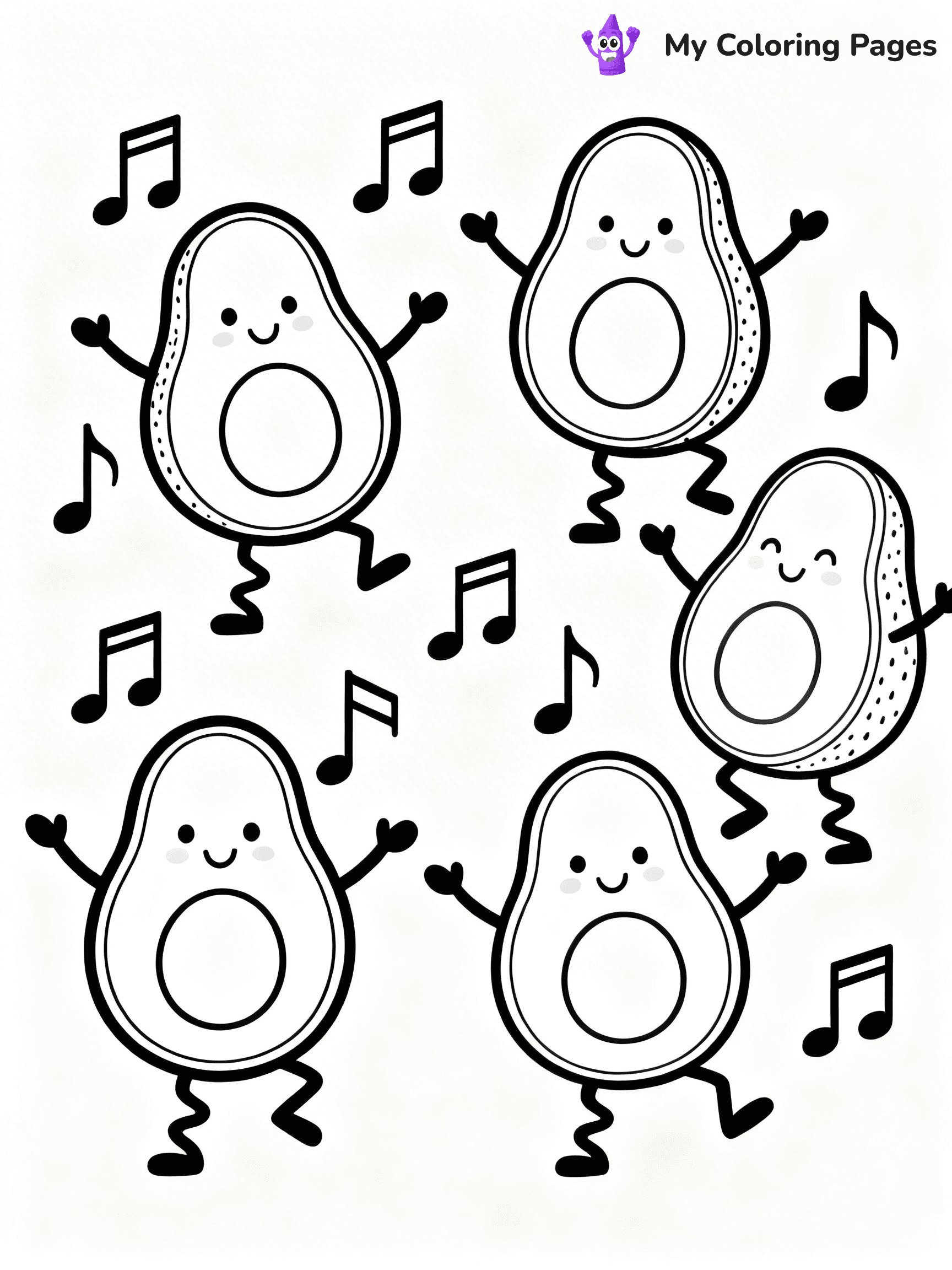 Avocado Coloring Pages - 4