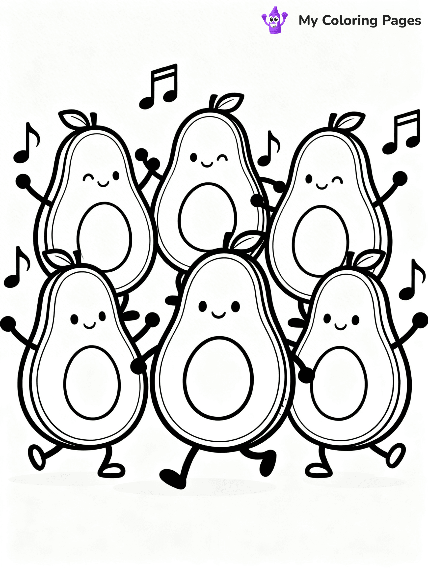 Avocado Coloring Pages - 2