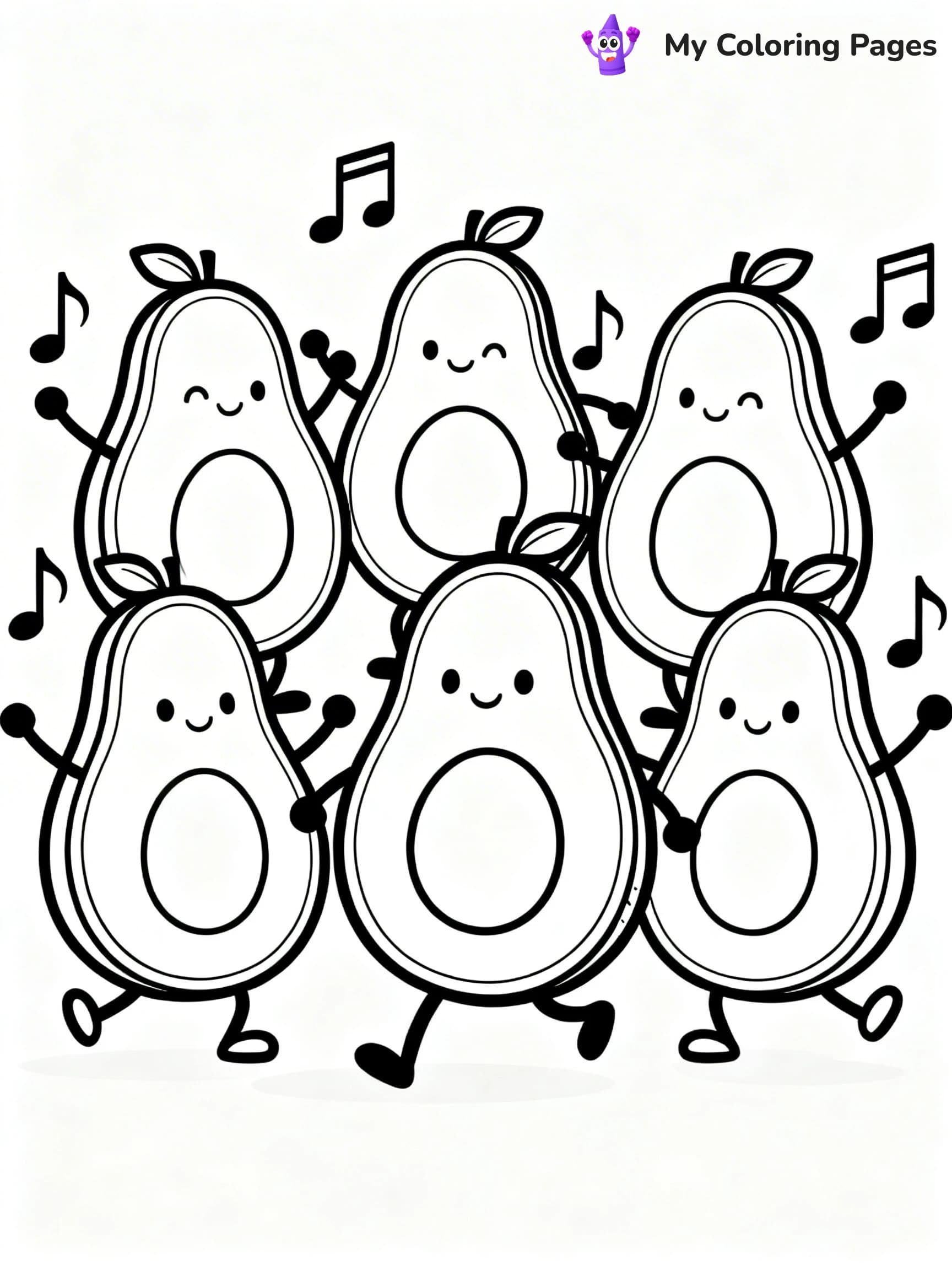 Avocado Coloring Pages - 2