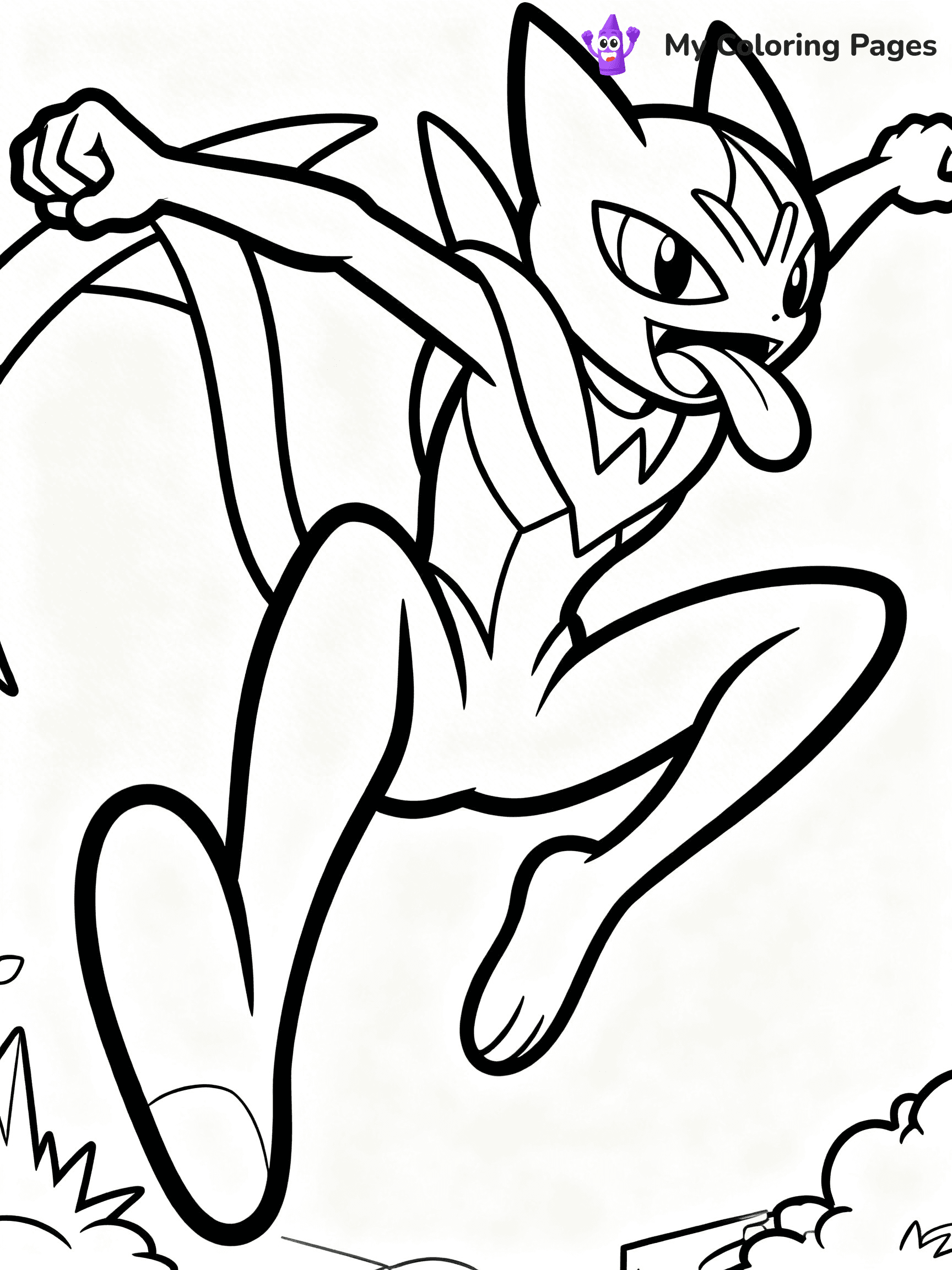 Greninja Coloring Pages - 14