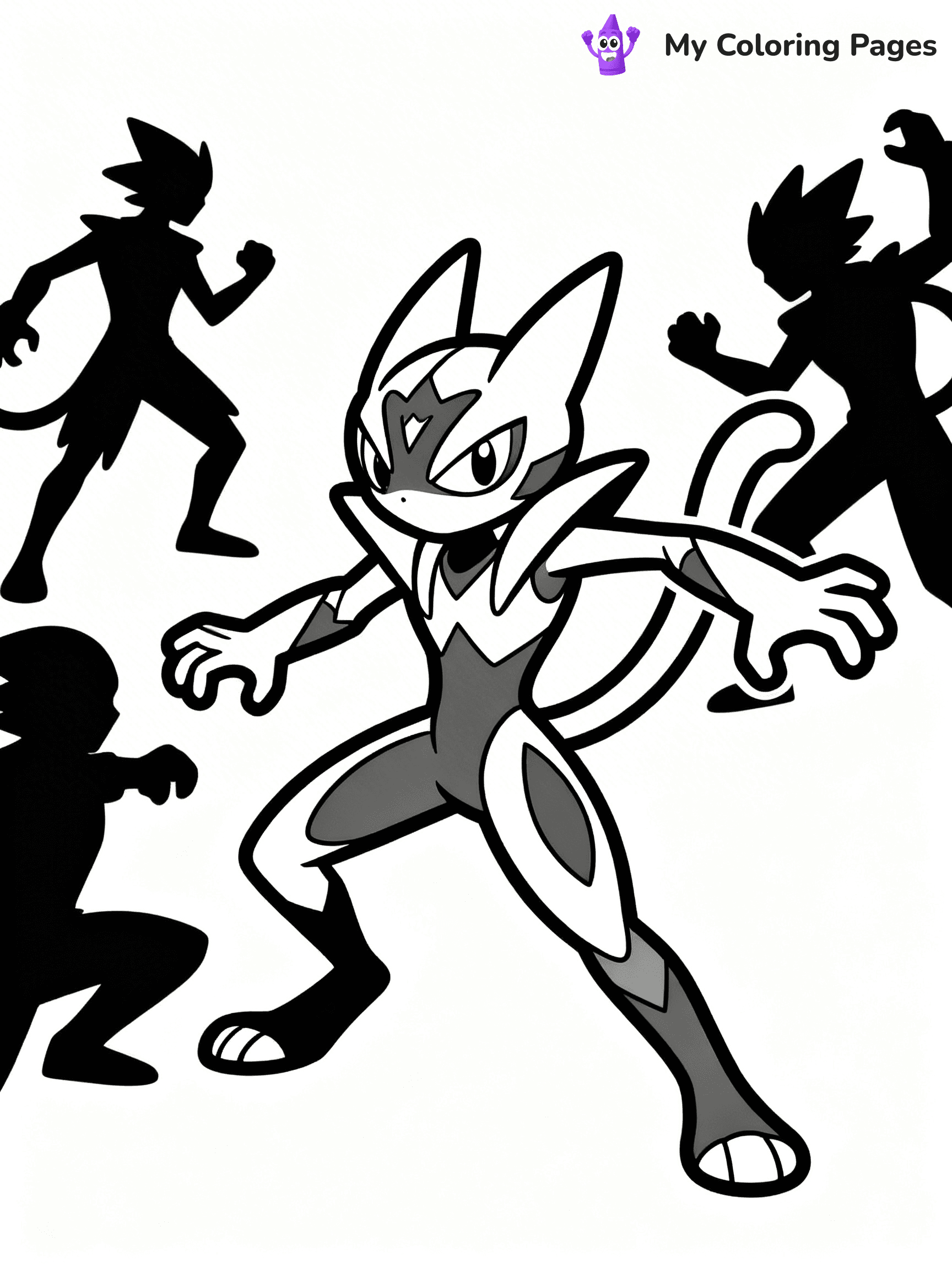 Greninja Coloring Pages - 9
