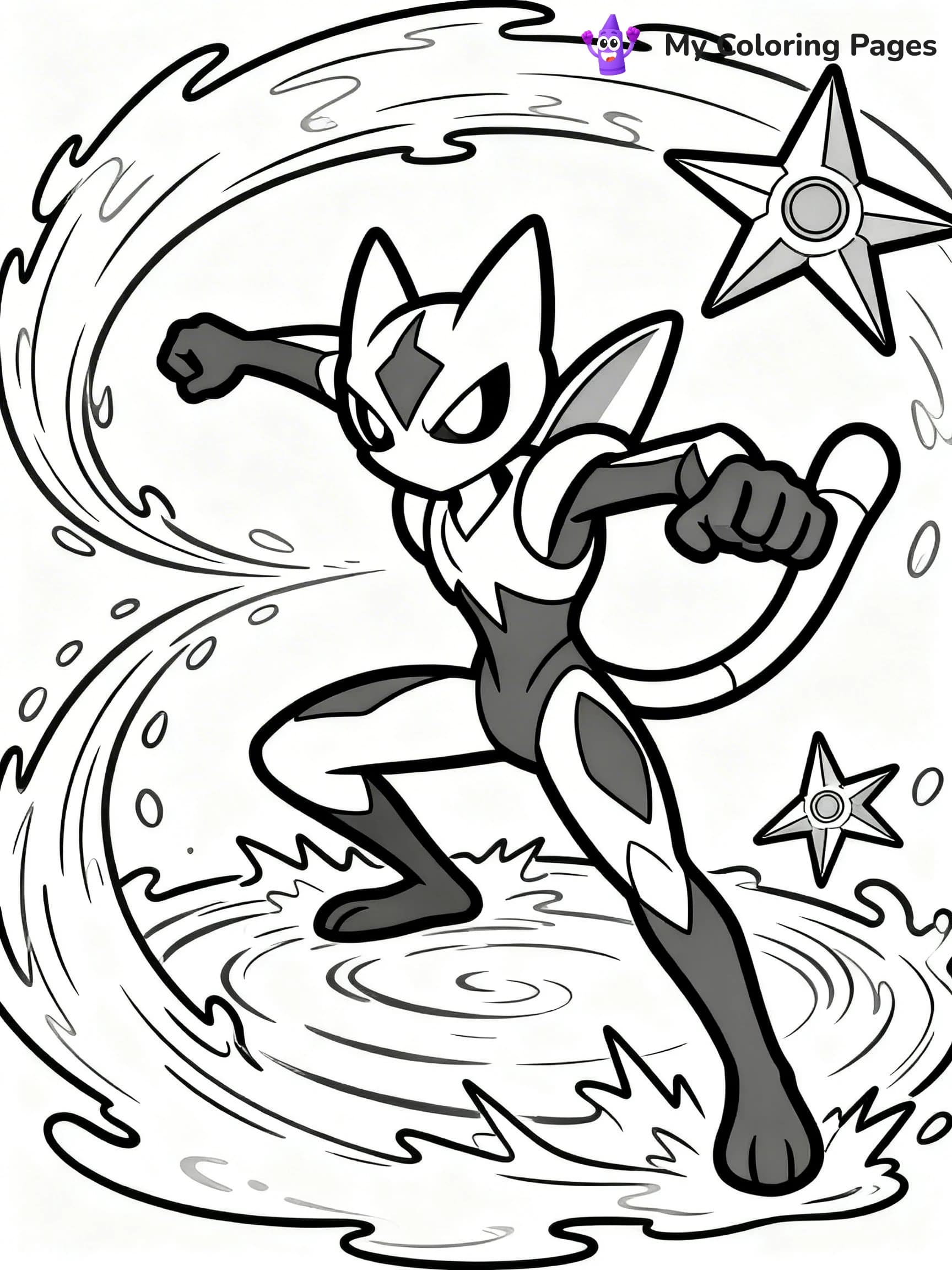 Greninja Coloring Pages - 7