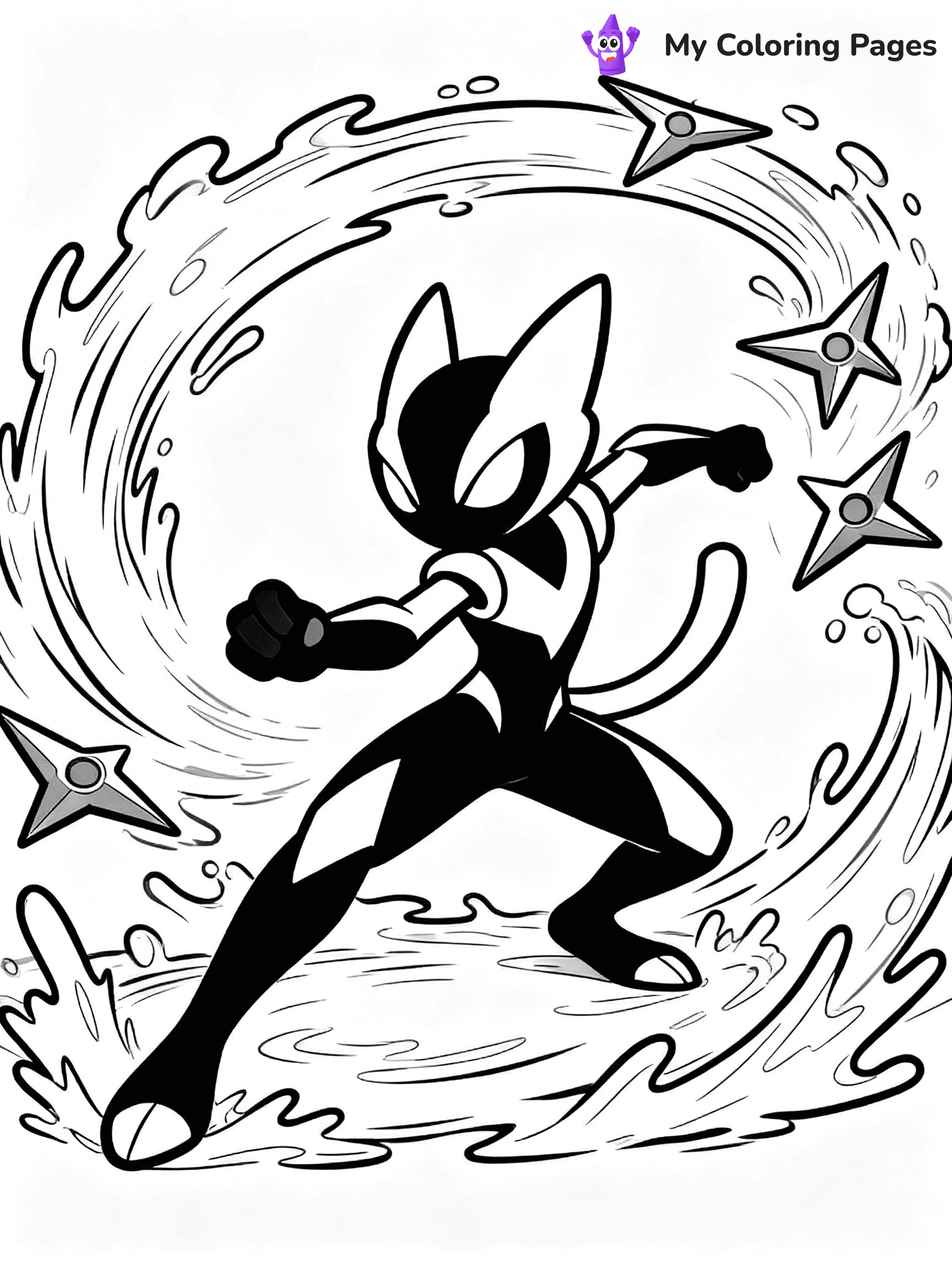 Greninja Coloring Pages - 6