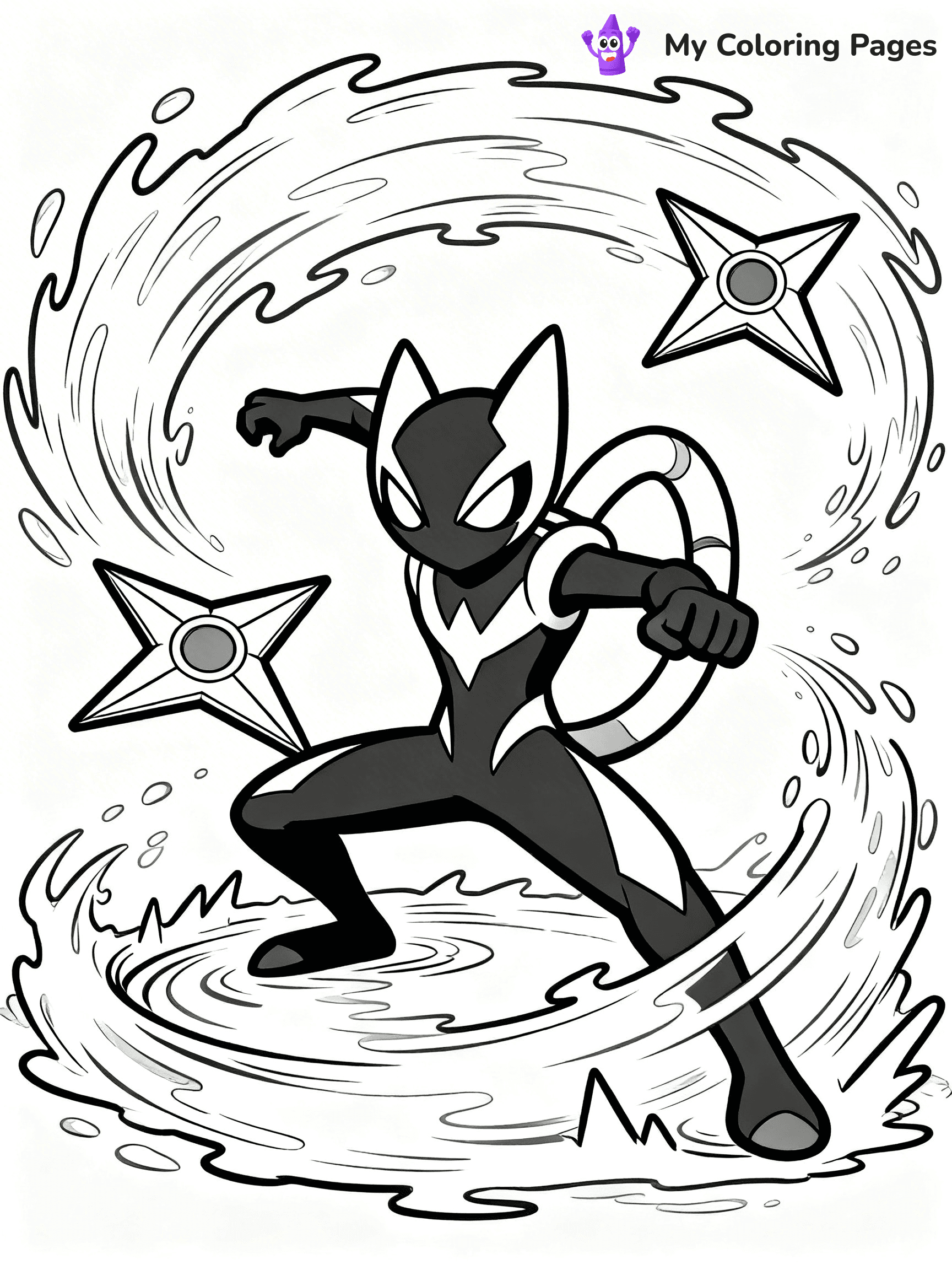 Greninja Coloring Pages - 5