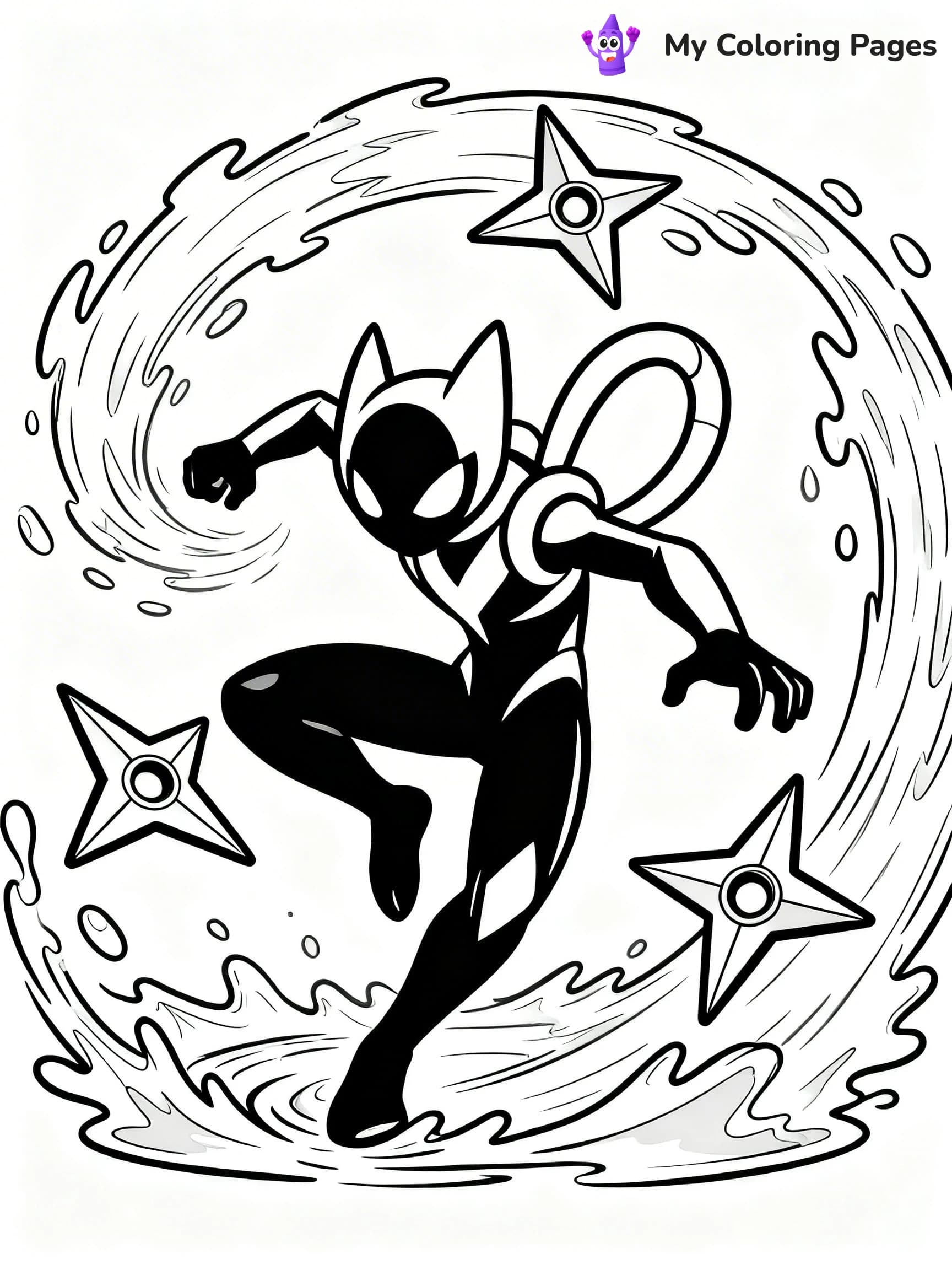 Greninja Coloring Pages - 3