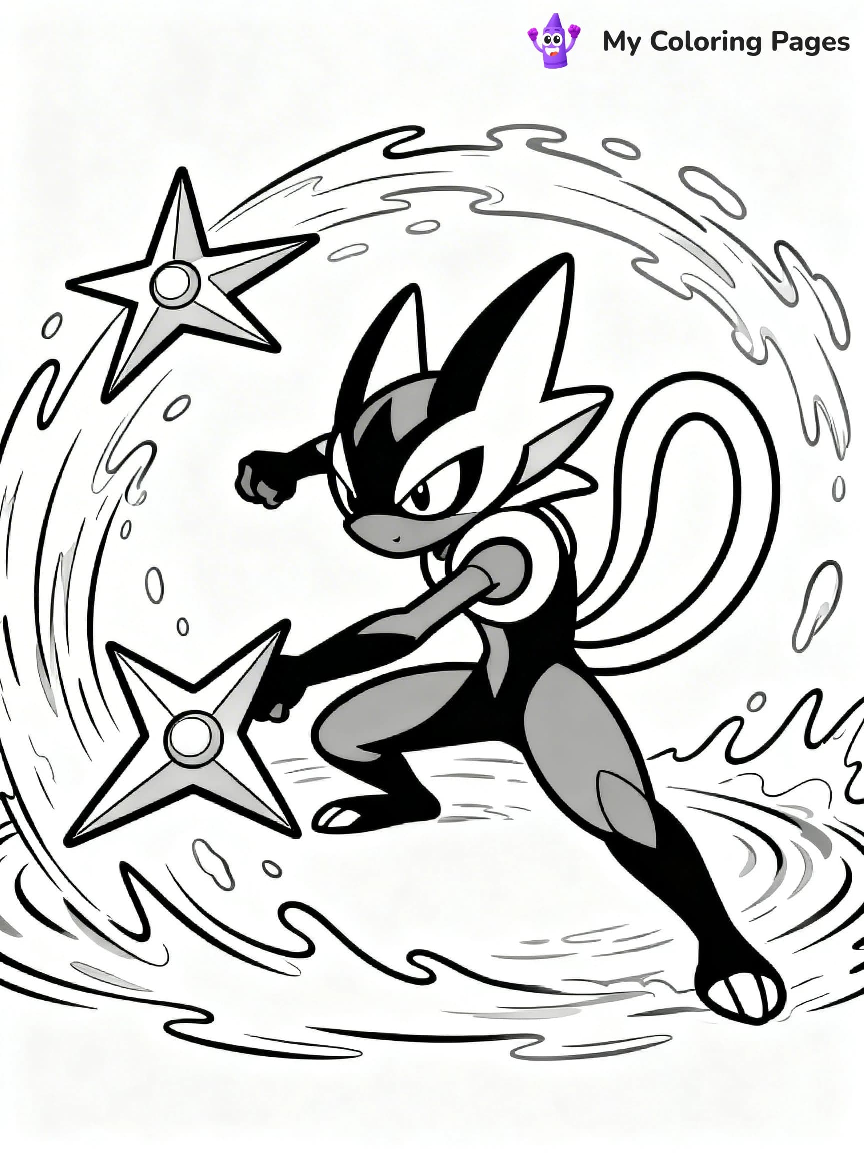 Greninja Coloring Pages - 2