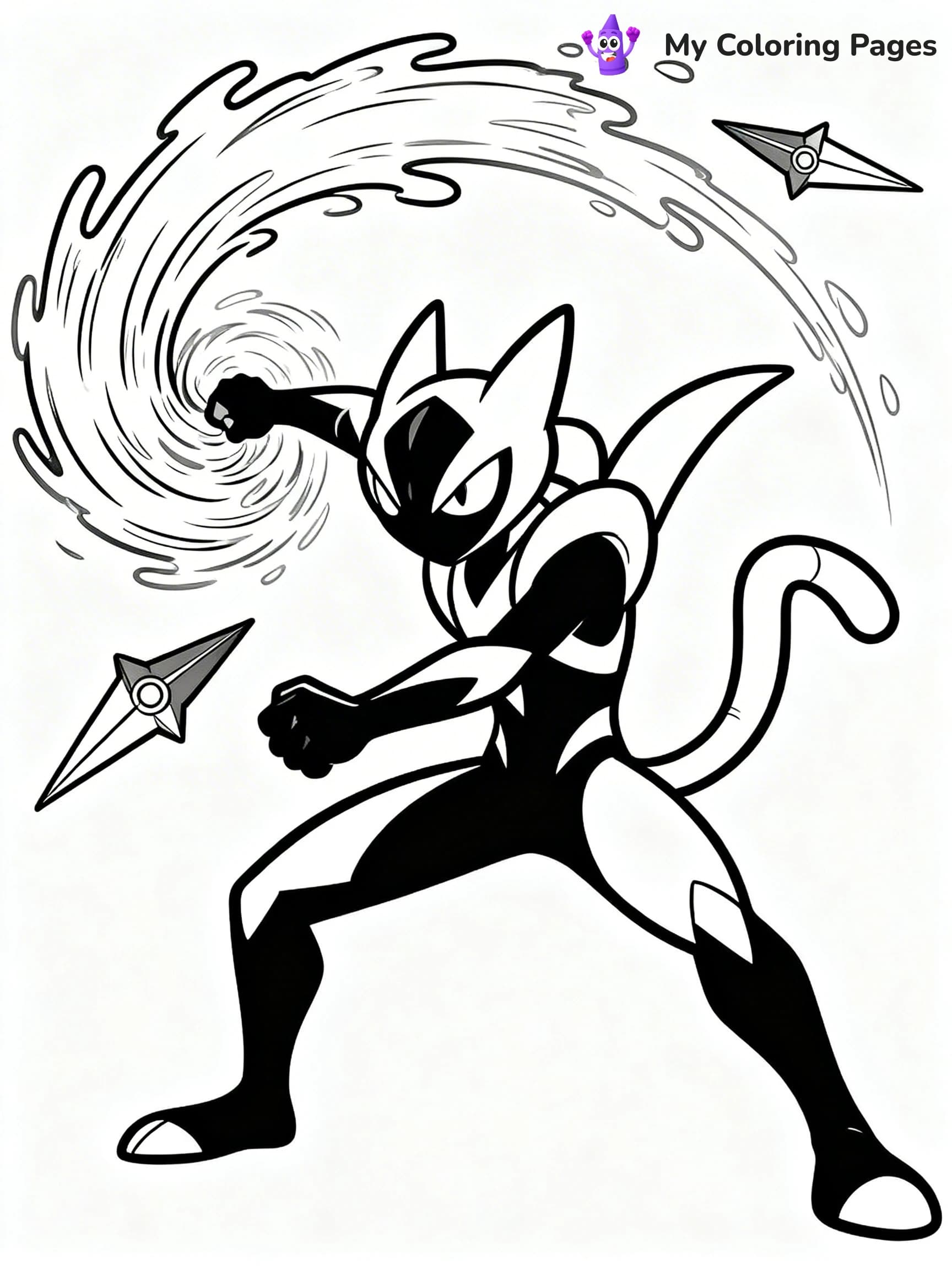 Greninja Coloring Pages - 1