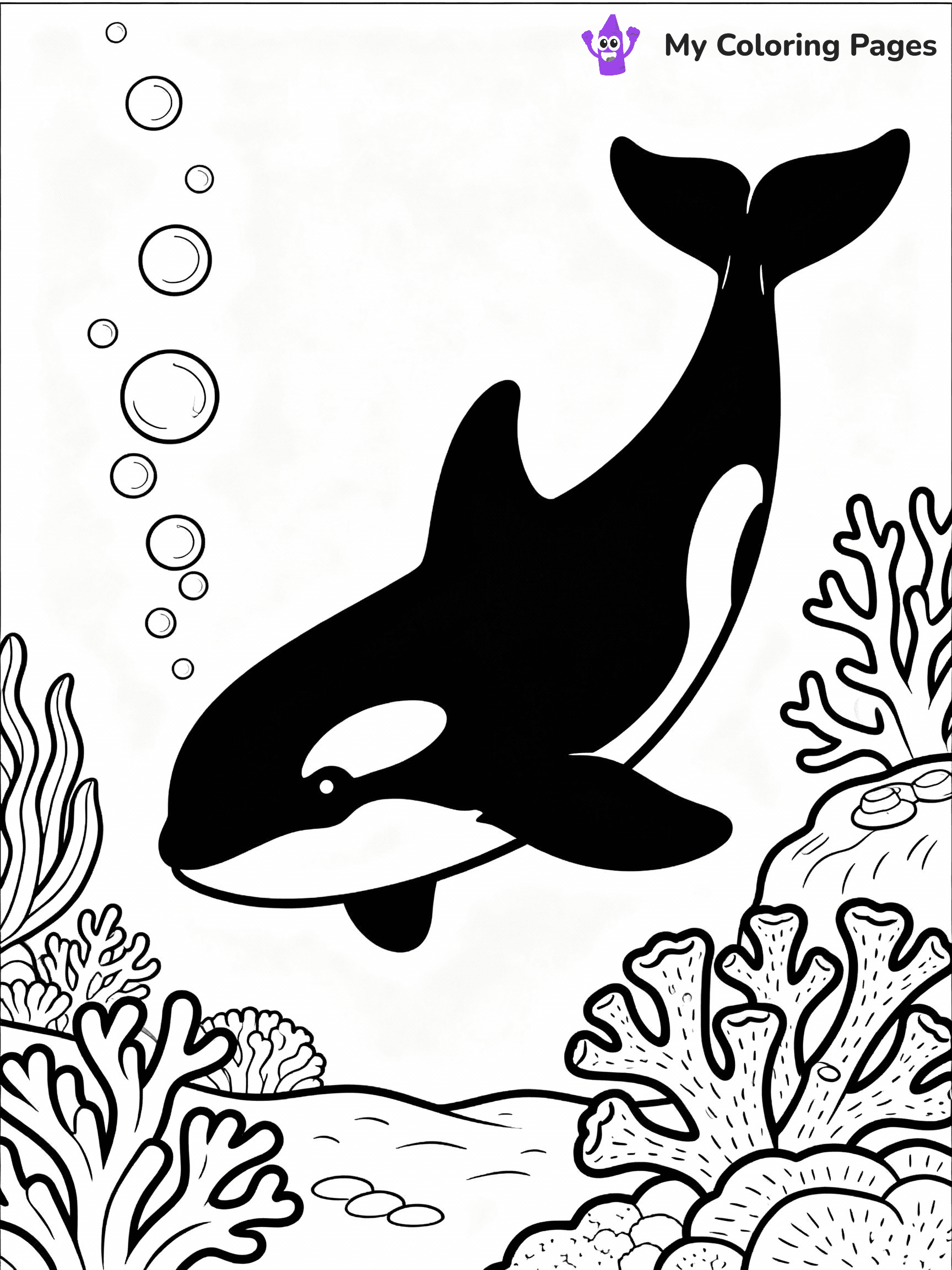 Orca Coloring Pages - 24