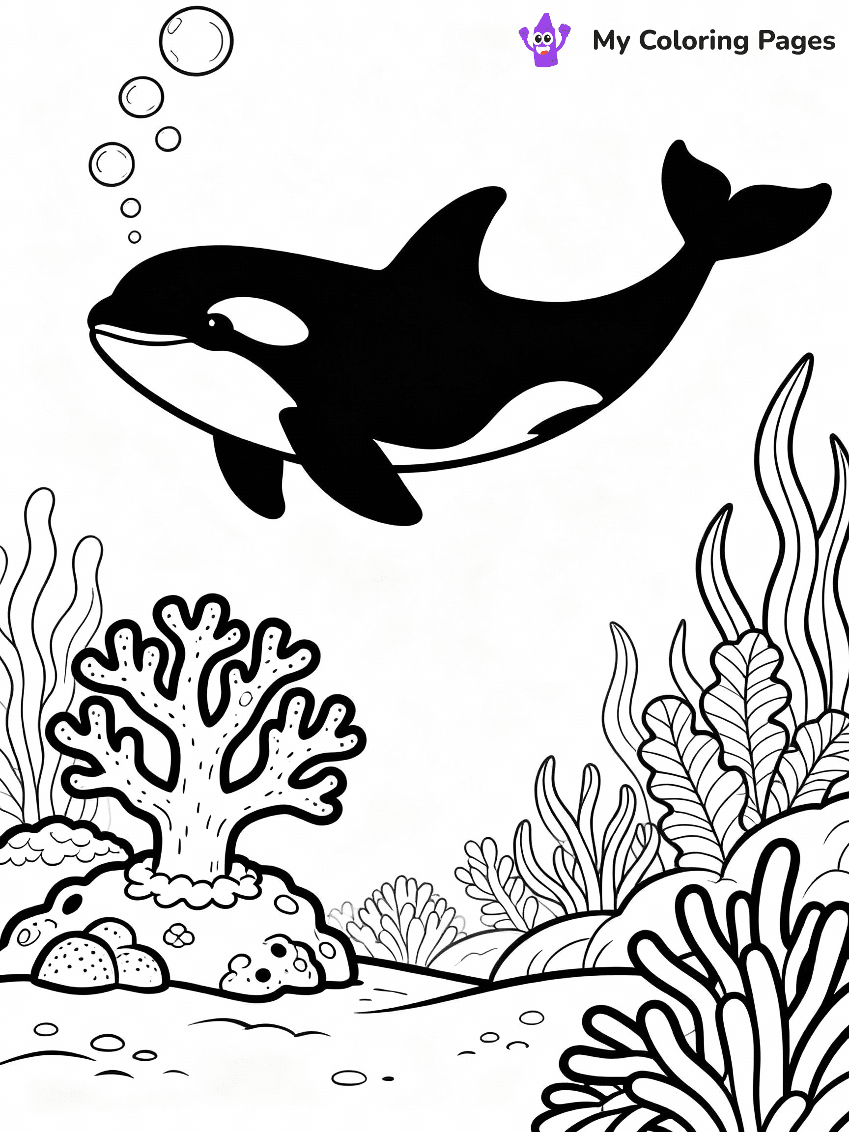 Orca Coloring Pages - 23