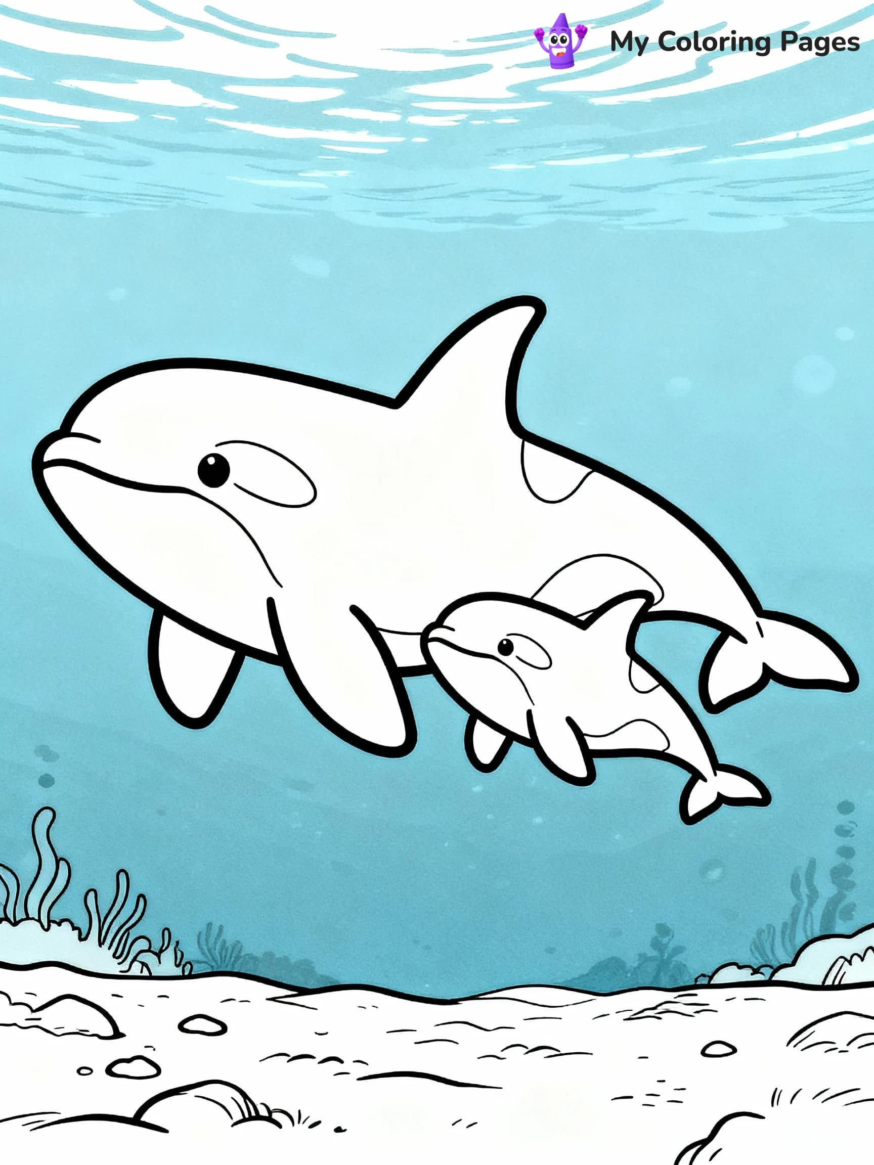 Orca Coloring Pages - 13