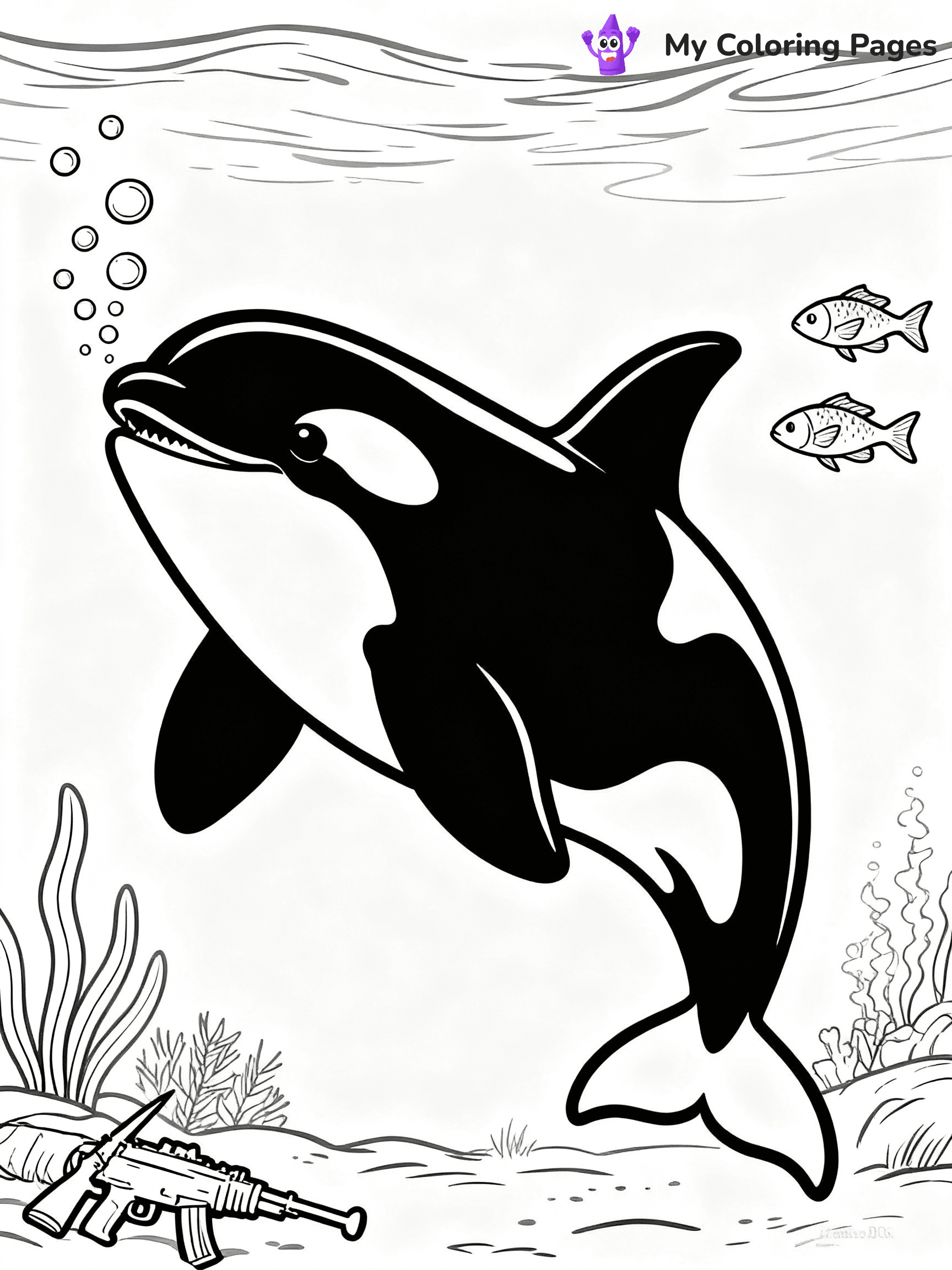 Orca Coloring Pages - 7