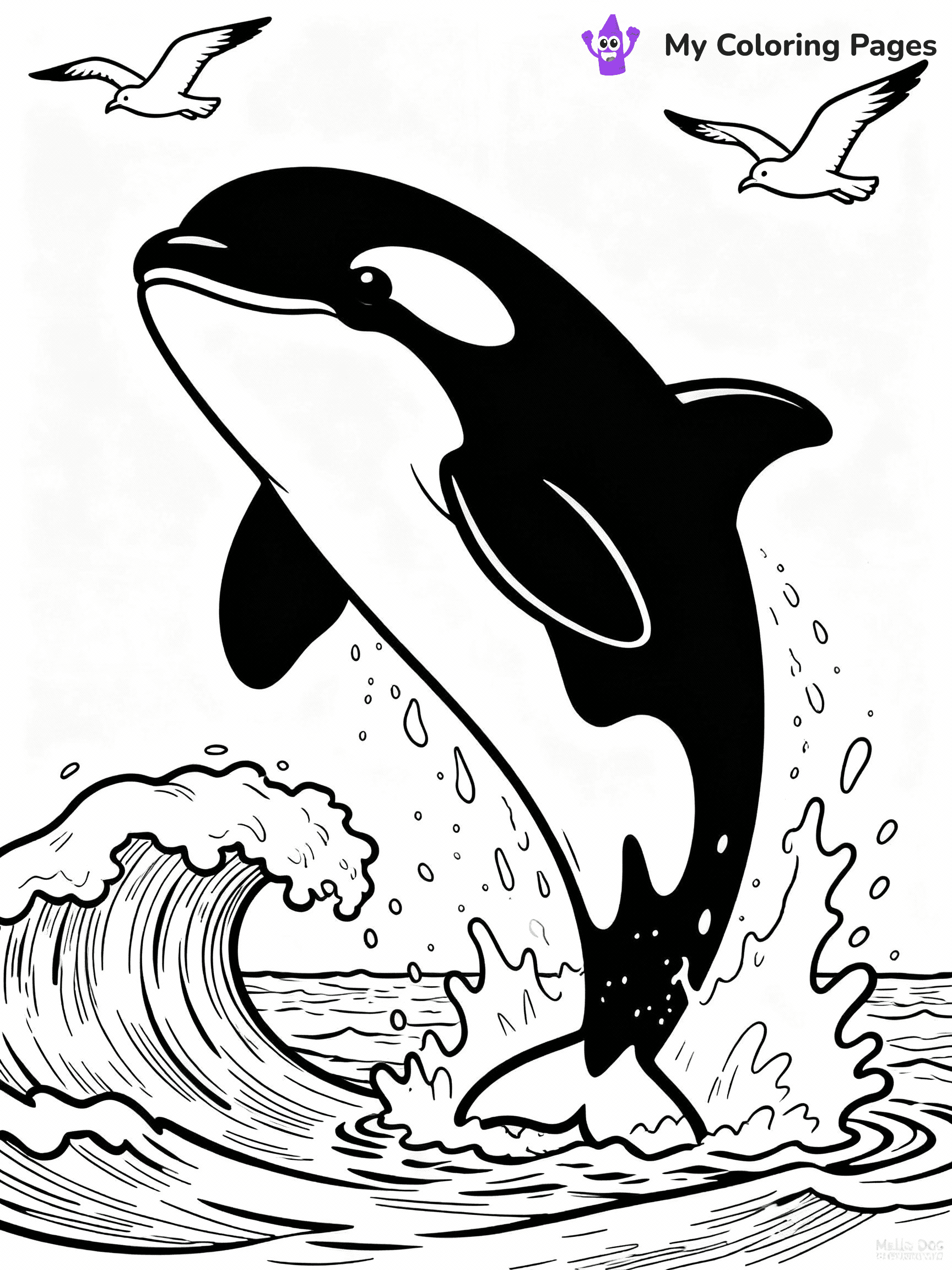 Orca Coloring Pages - 3