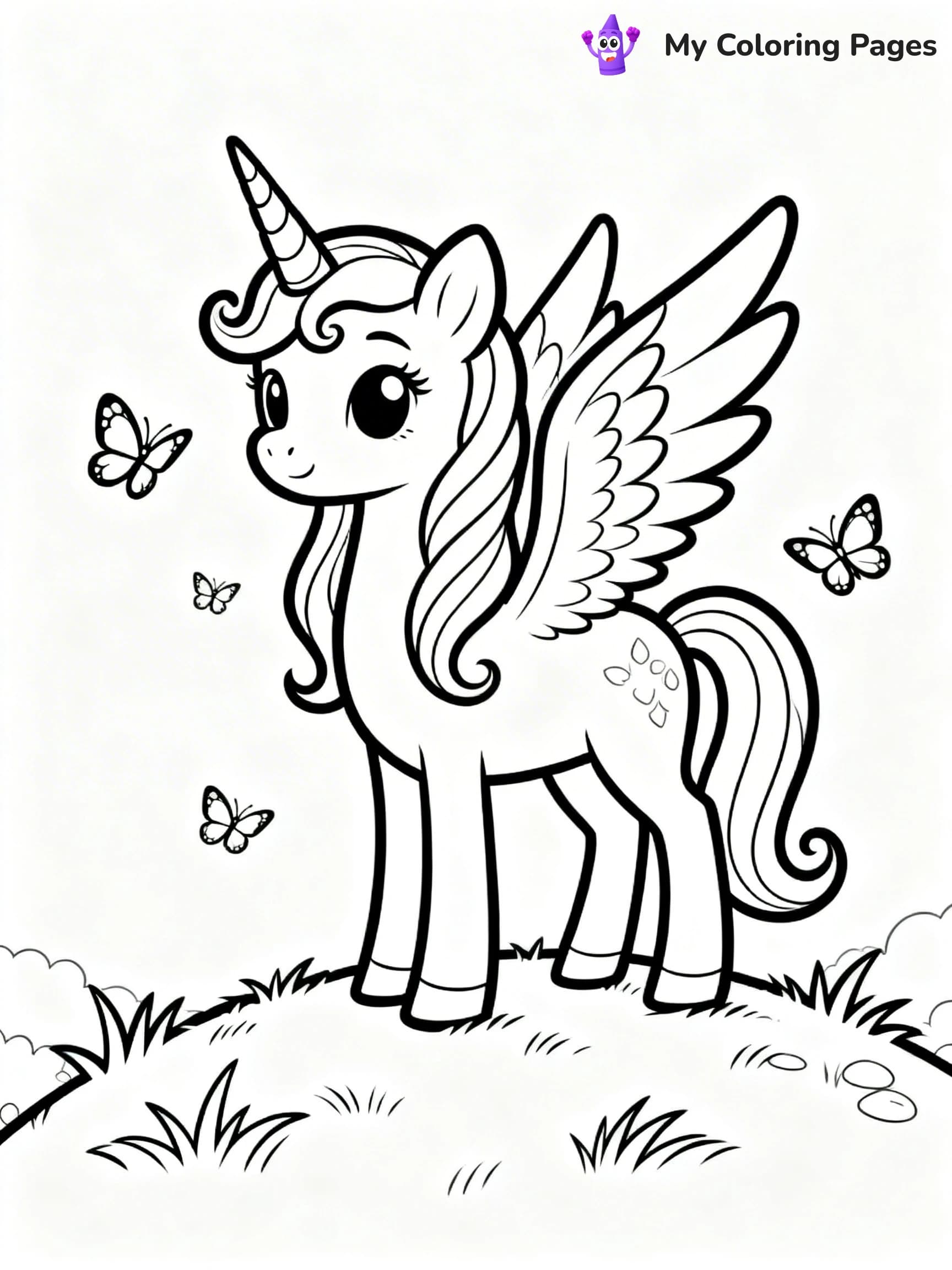 Alicorn Coloring Pages - 21