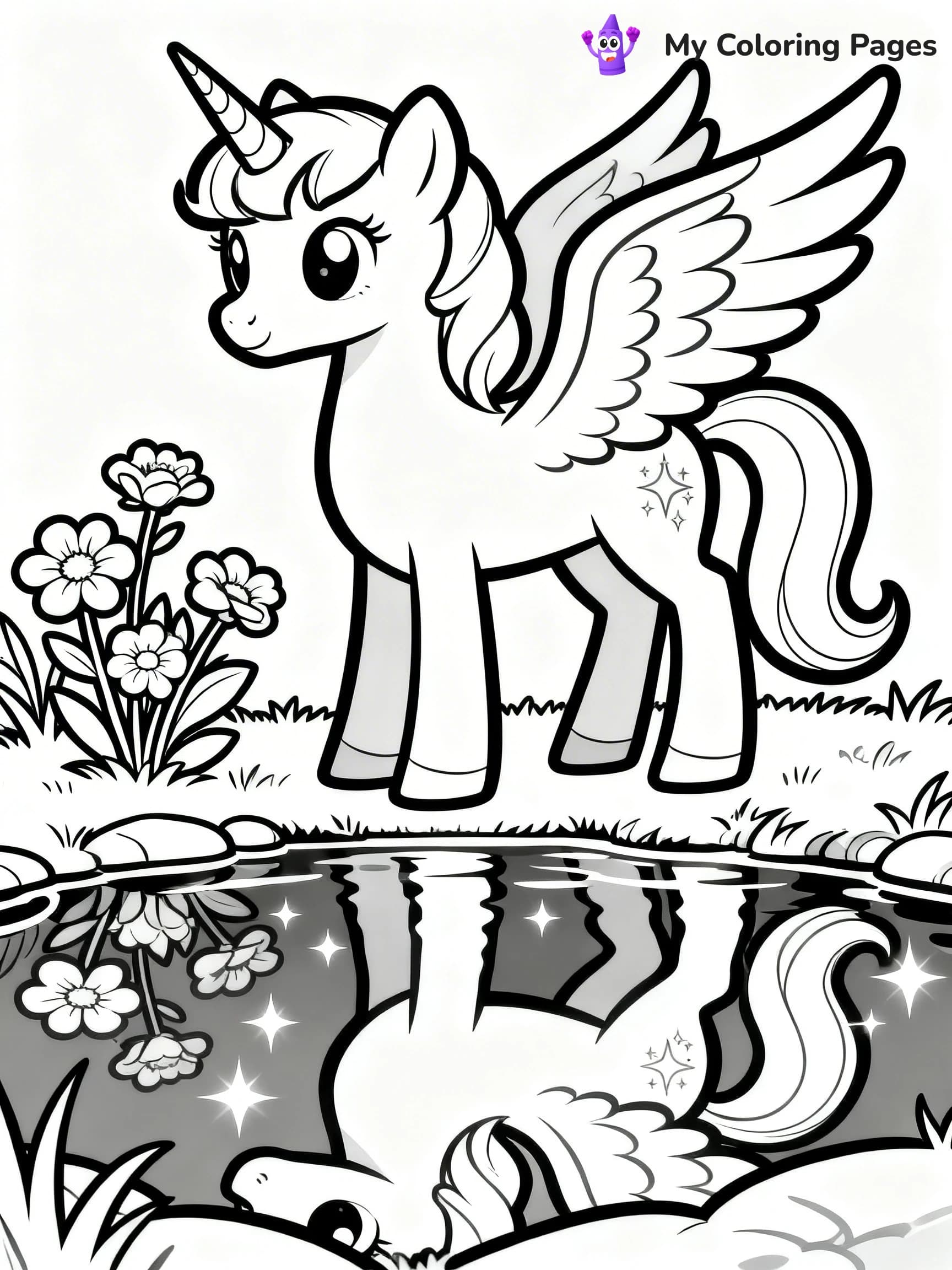 Alicorn Coloring Pages - 13