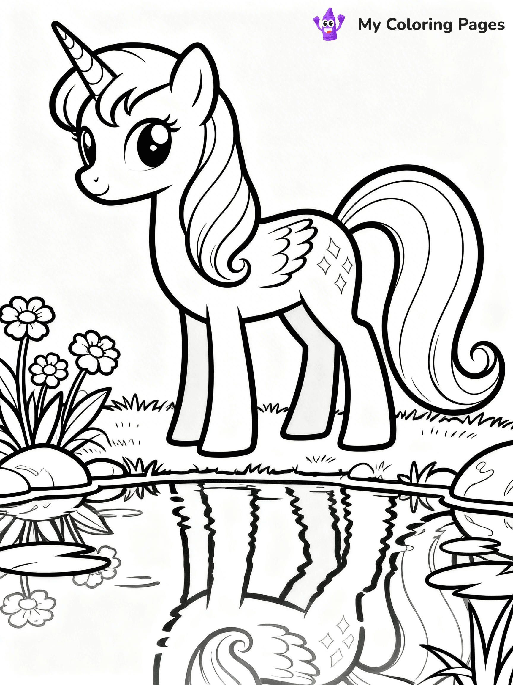 Alicorn Coloring Pages - 13