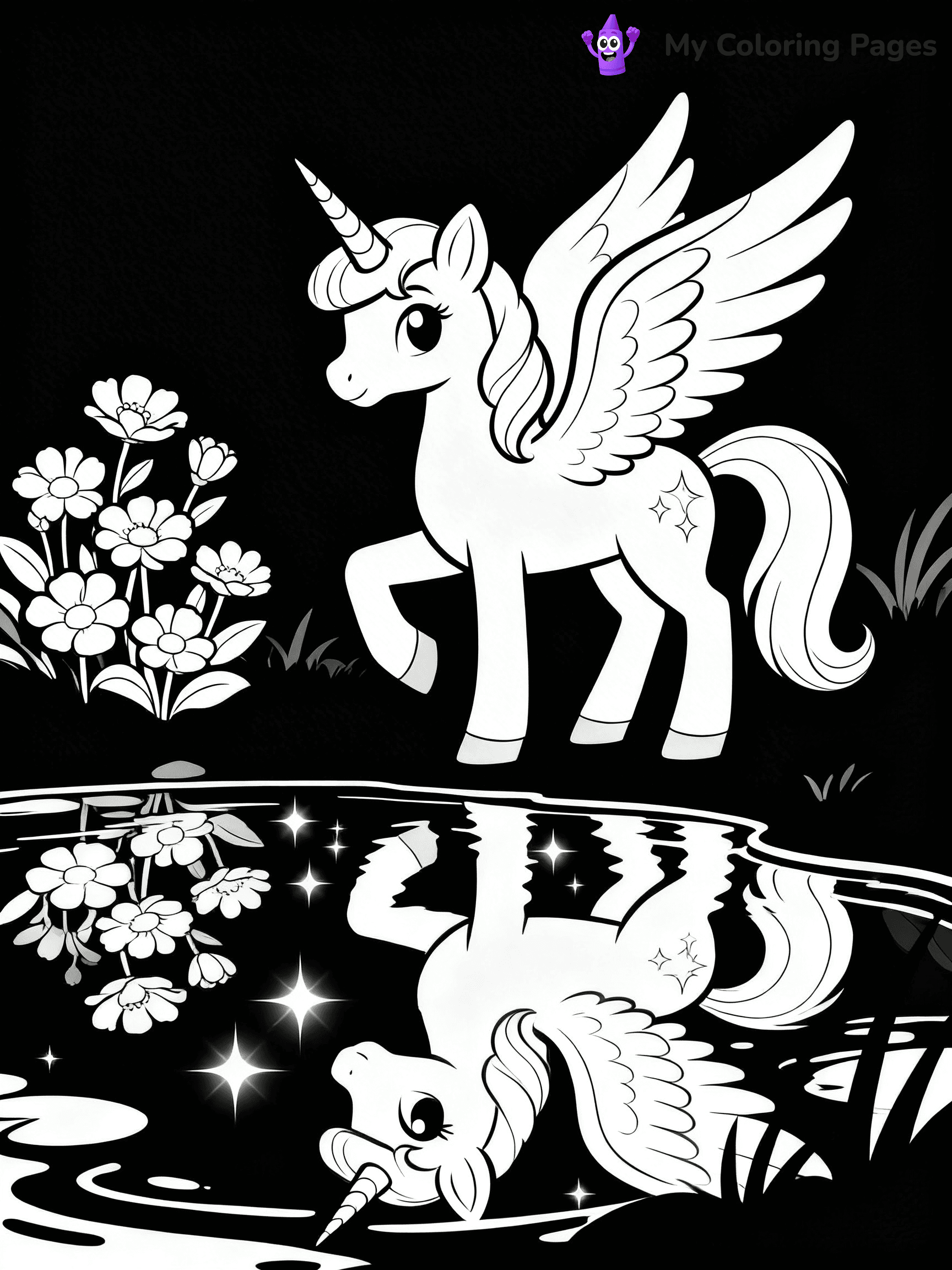 Alicorn Coloring Pages - 12