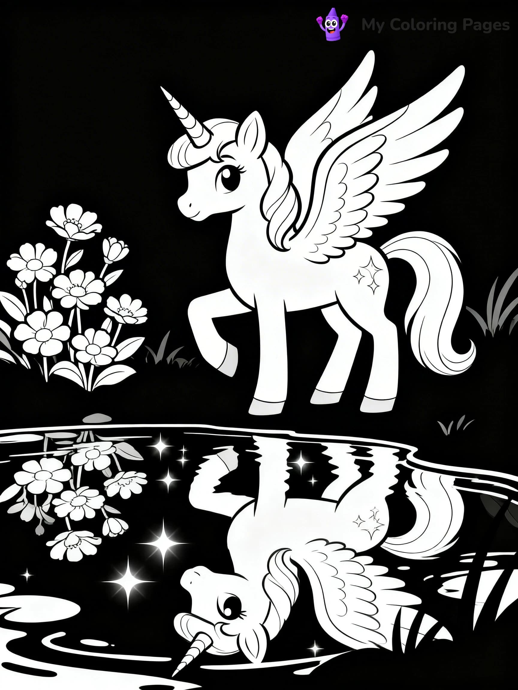 Alicorn Coloring Pages - 11