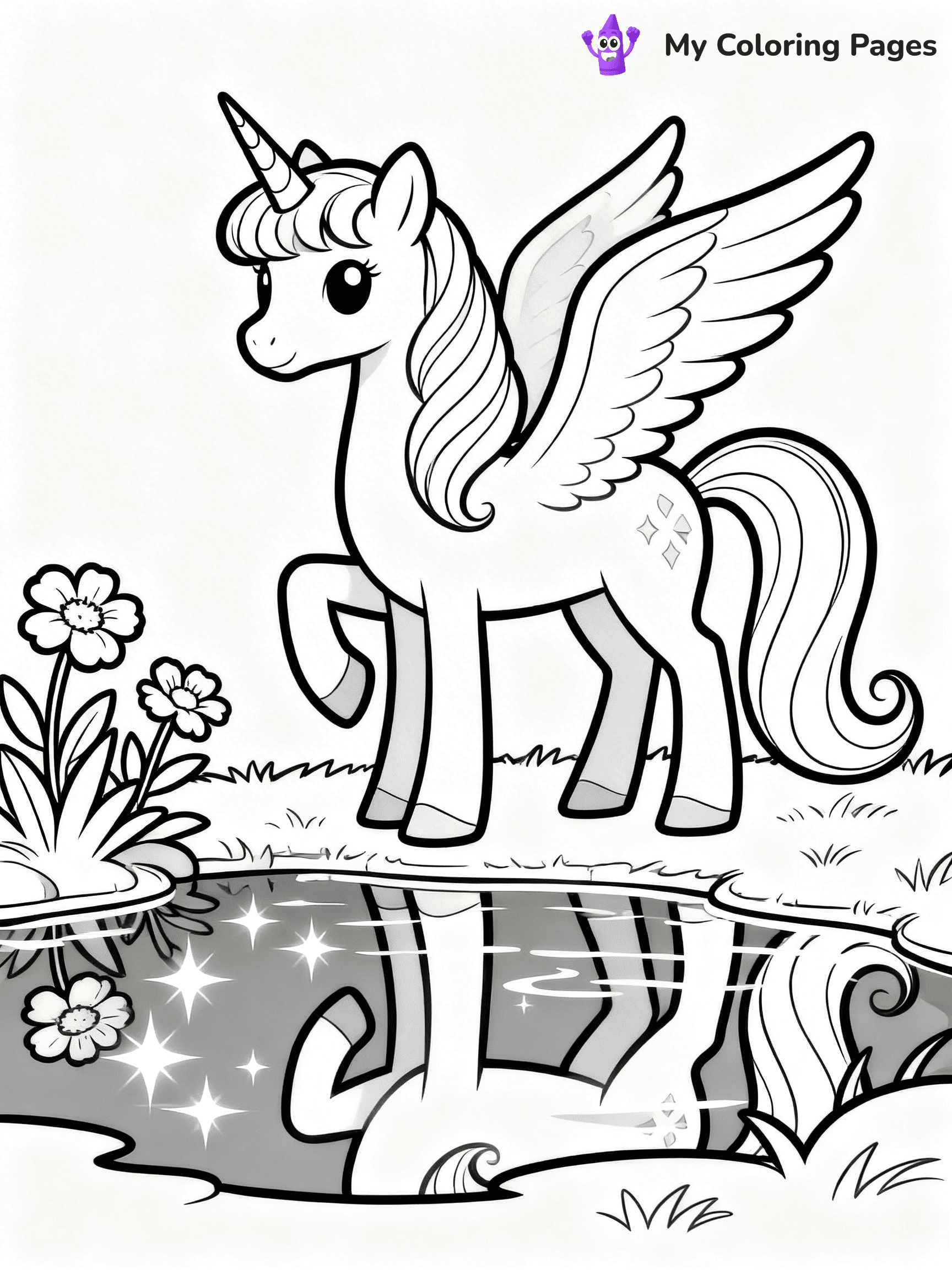 Alicorn Coloring Pages - 11