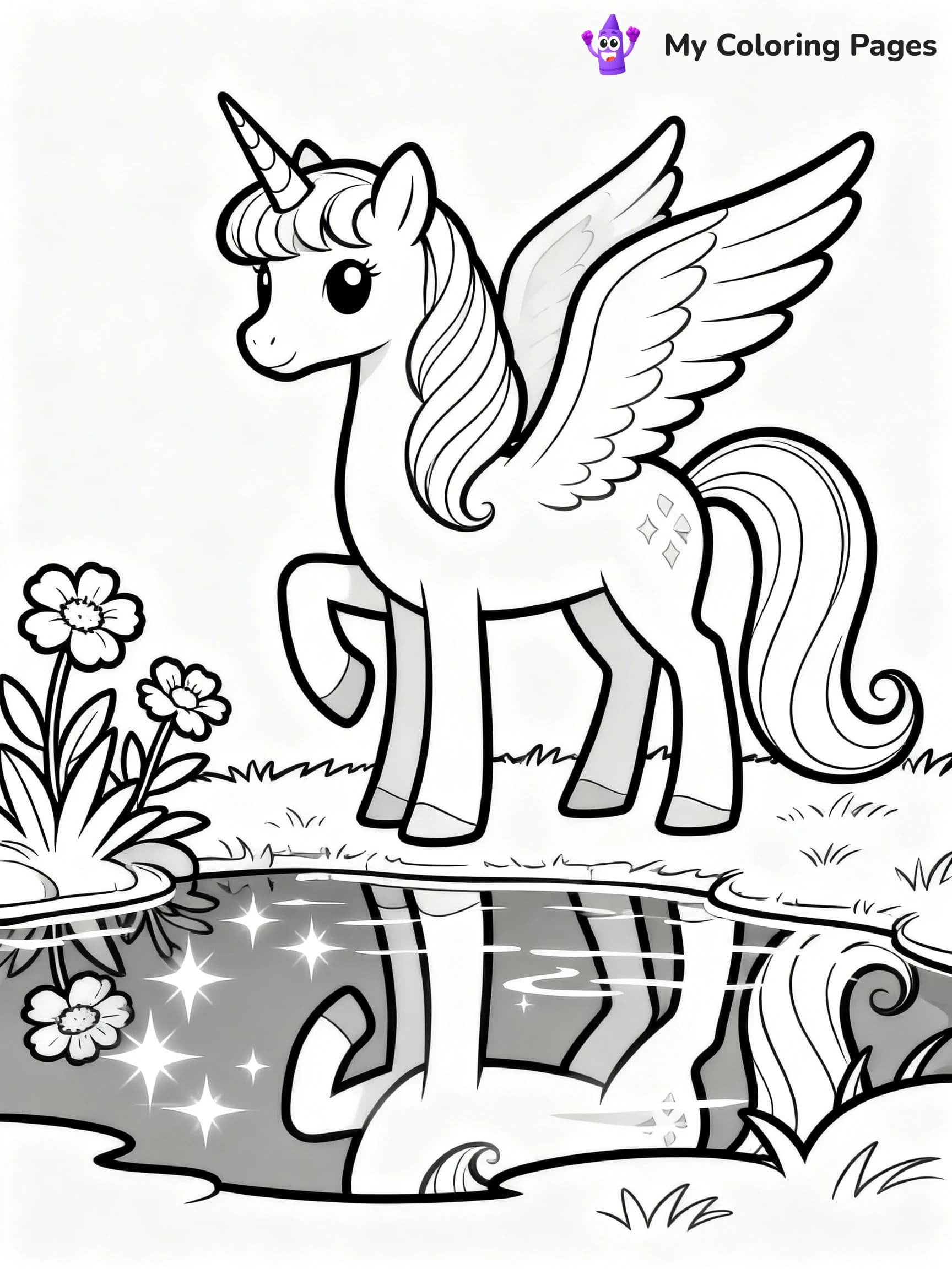 Alicorn Coloring Pages - 10