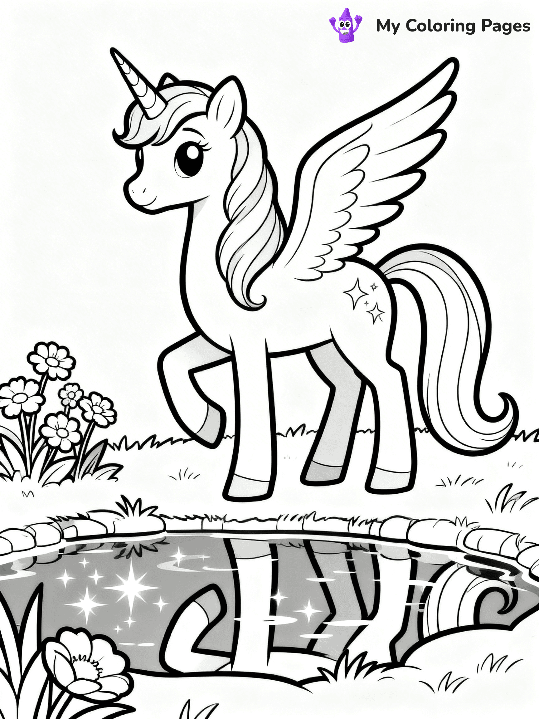 Alicorn Coloring Pages - 9