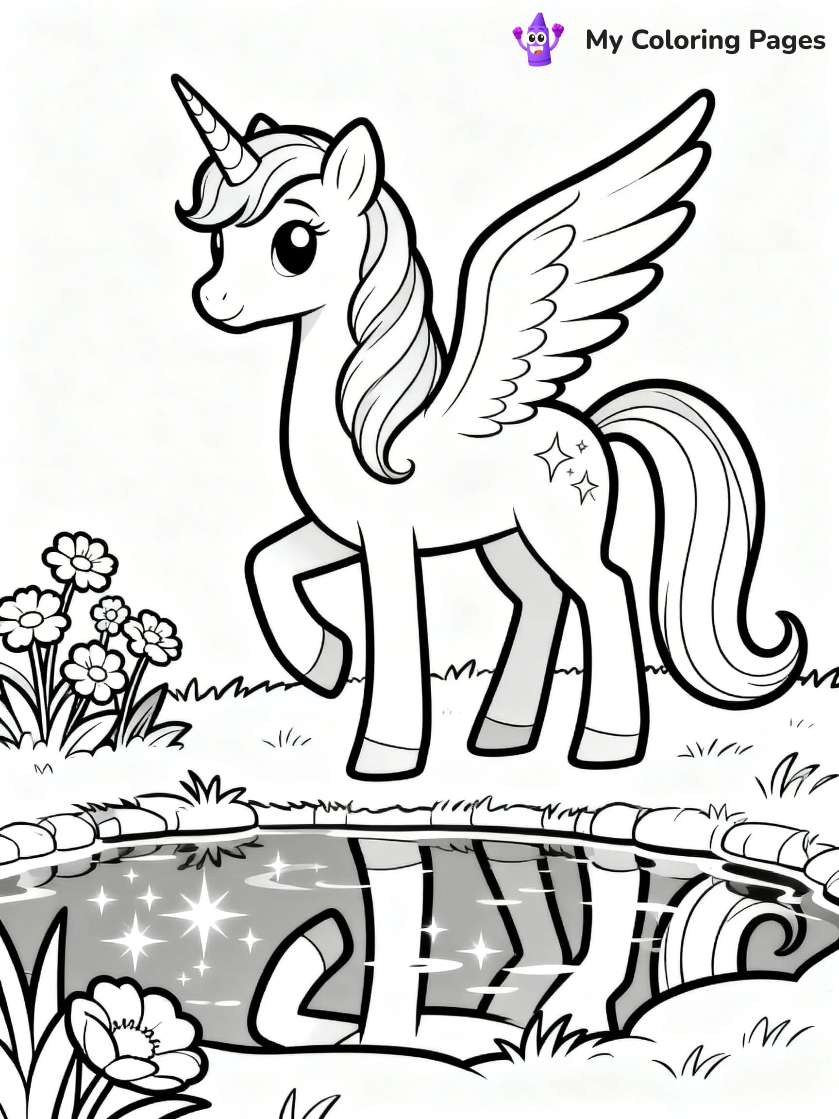 Alicorn Coloring Pages - 8