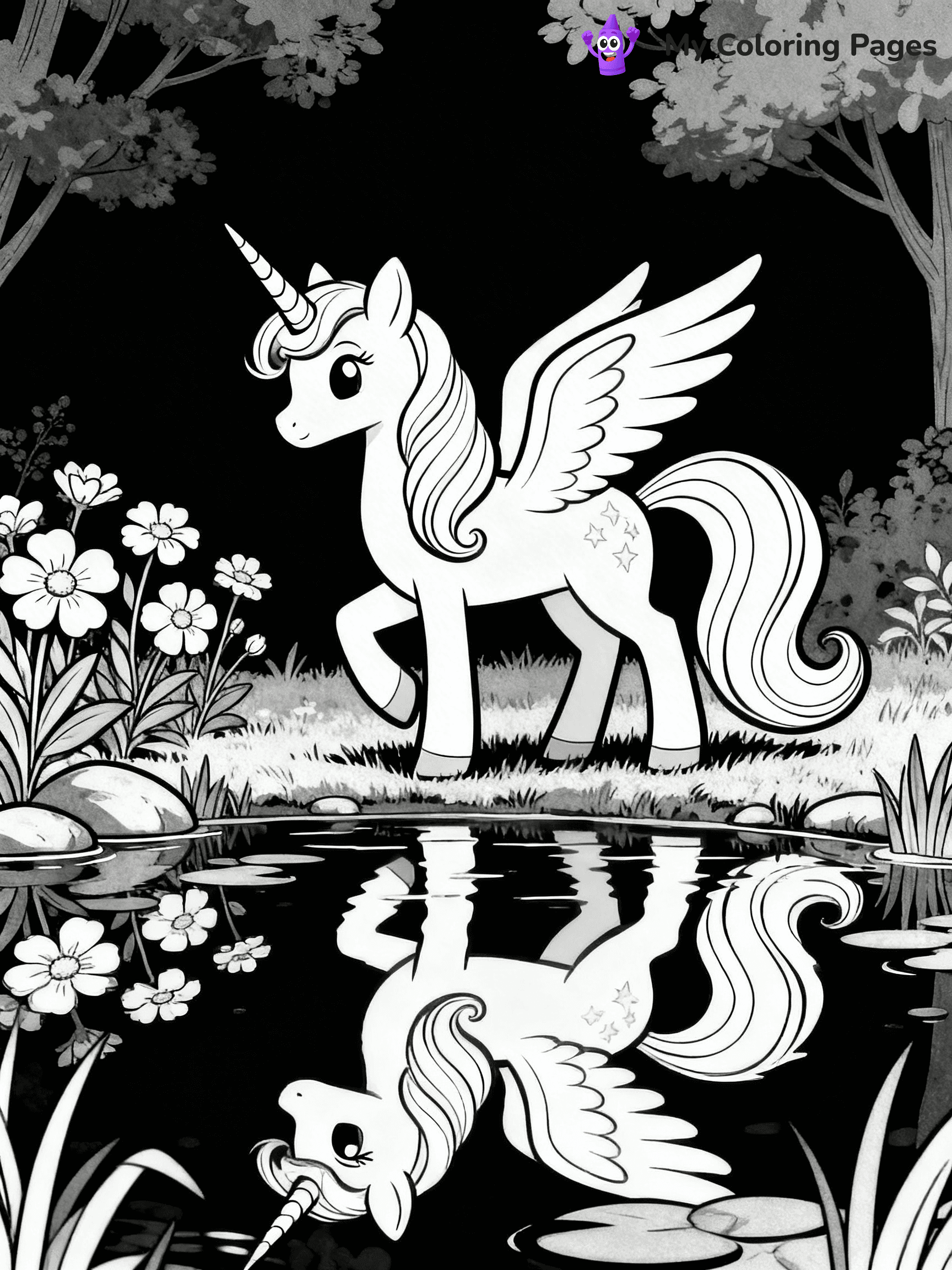 Alicorn Coloring Pages - 8