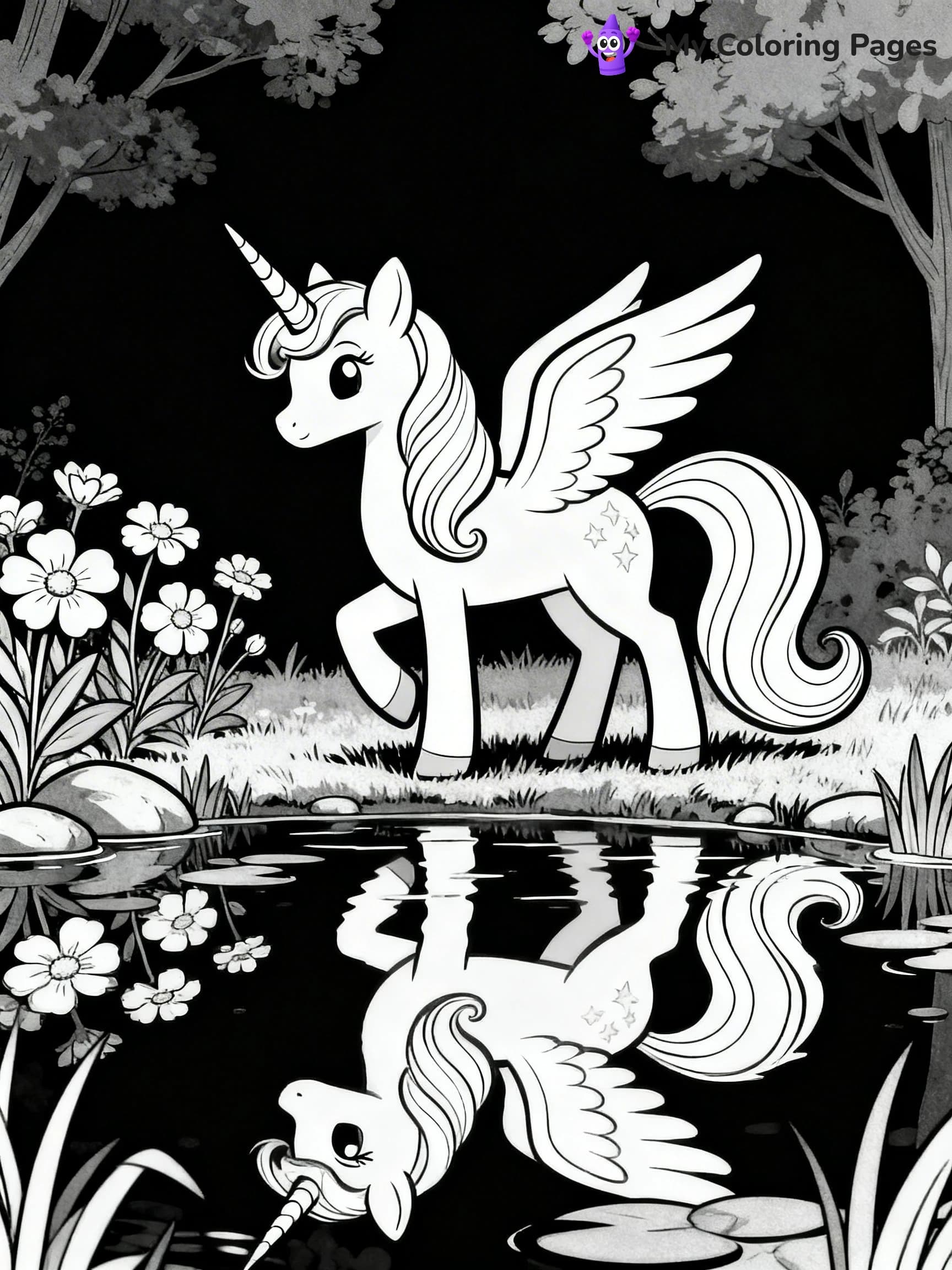 Alicorn Coloring Pages - 7