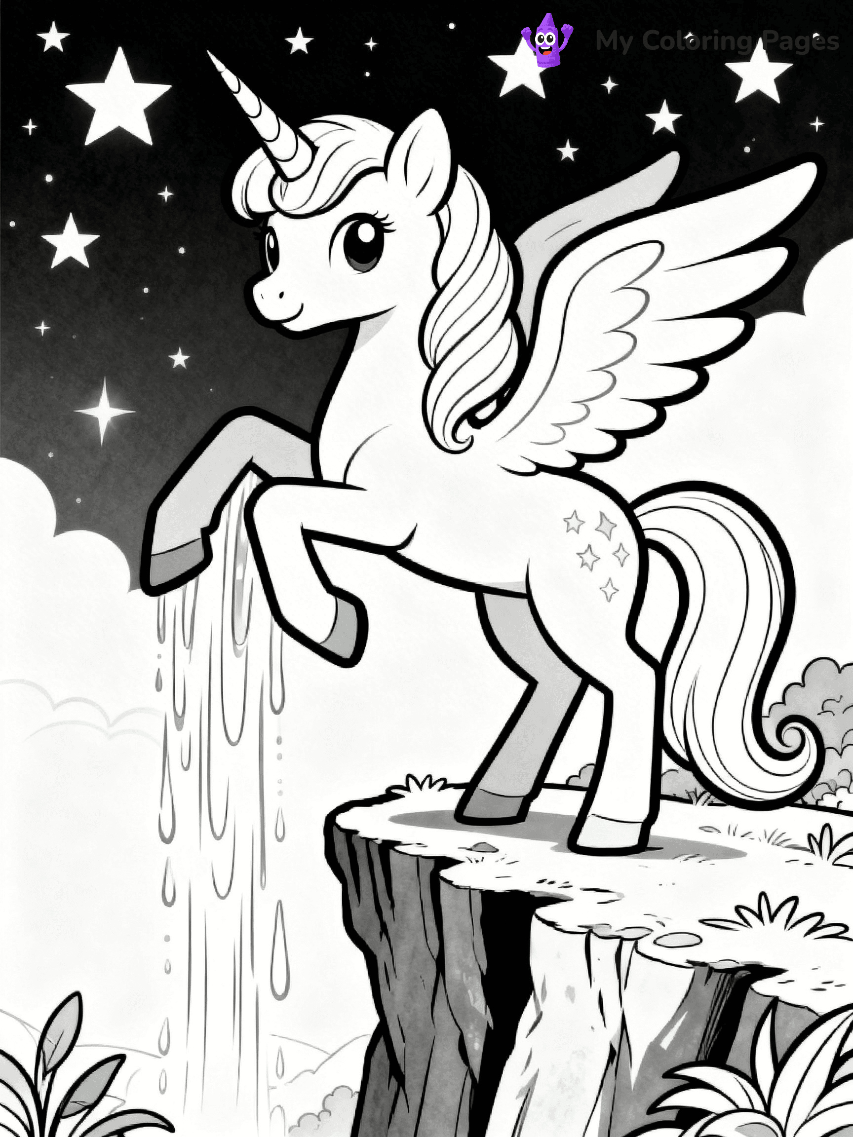 Alicorn Coloring Pages - 4