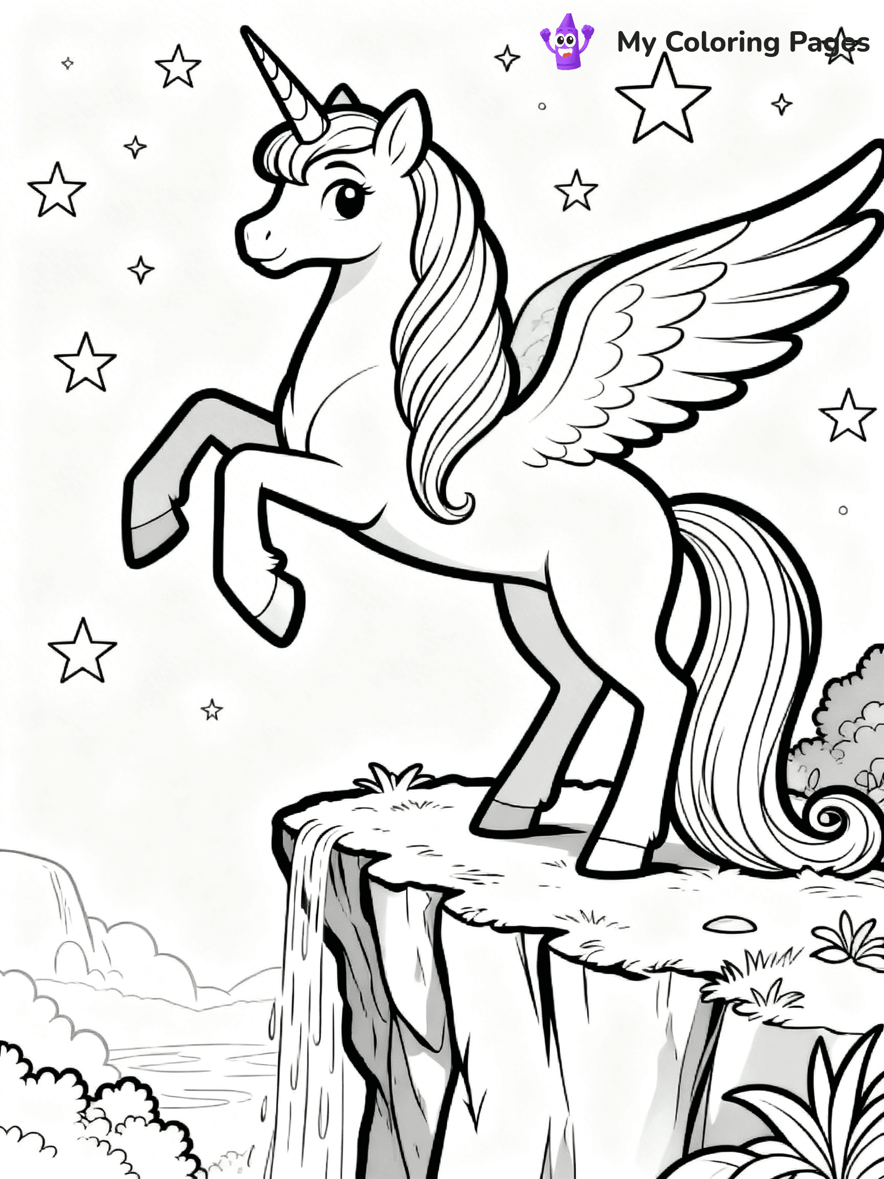 Alicorn Coloring Pages - 3