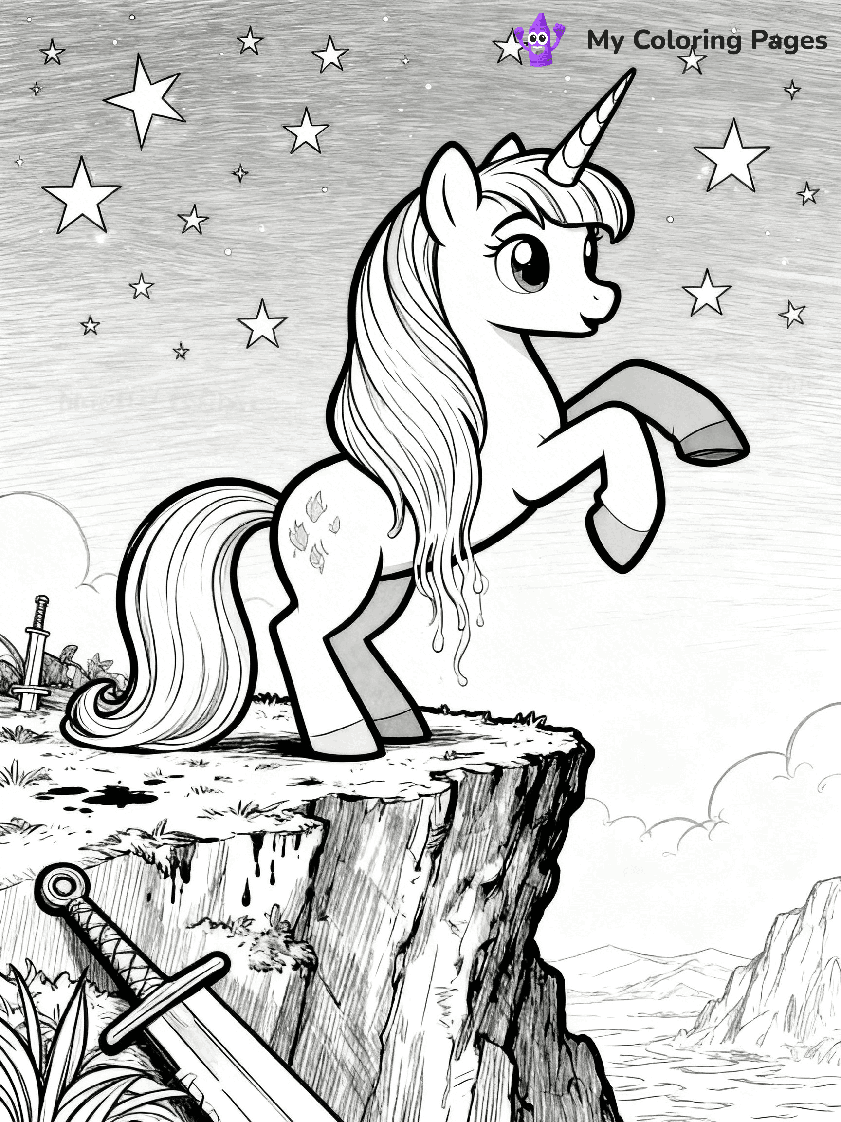Alicorn Coloring Pages - 1