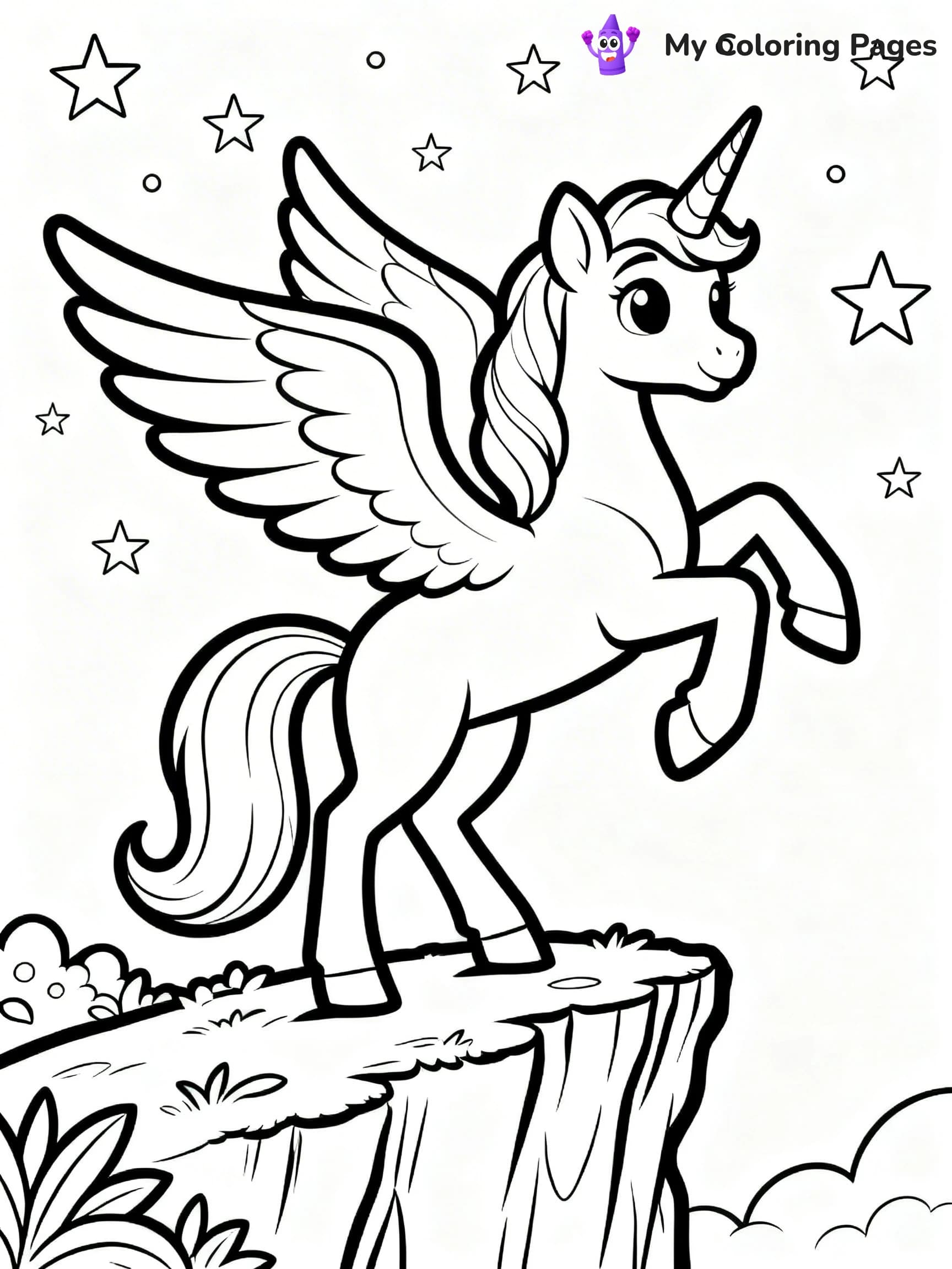 Alicorn Coloring Pages - 4