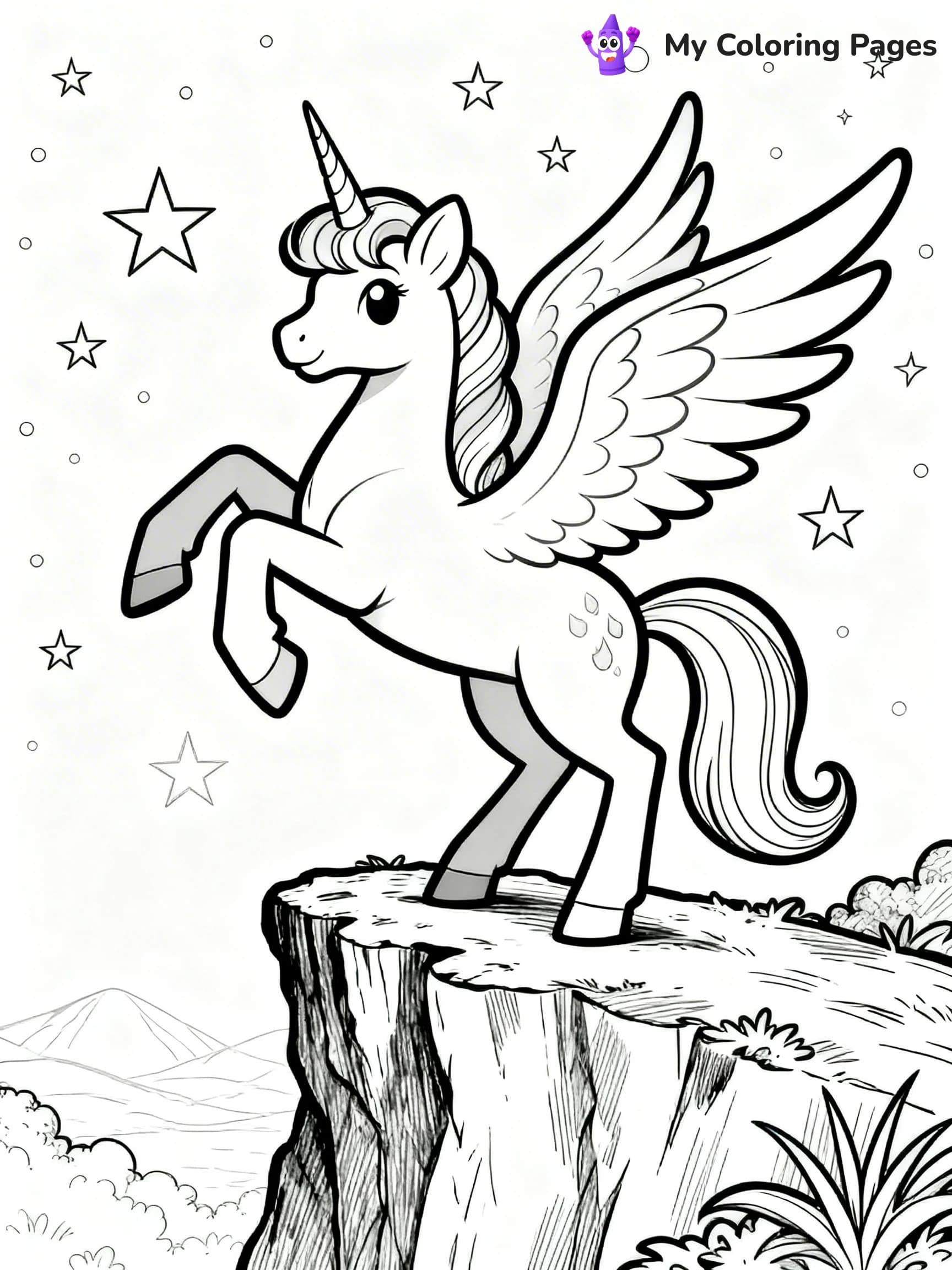 Alicorn Coloring Pages - 3