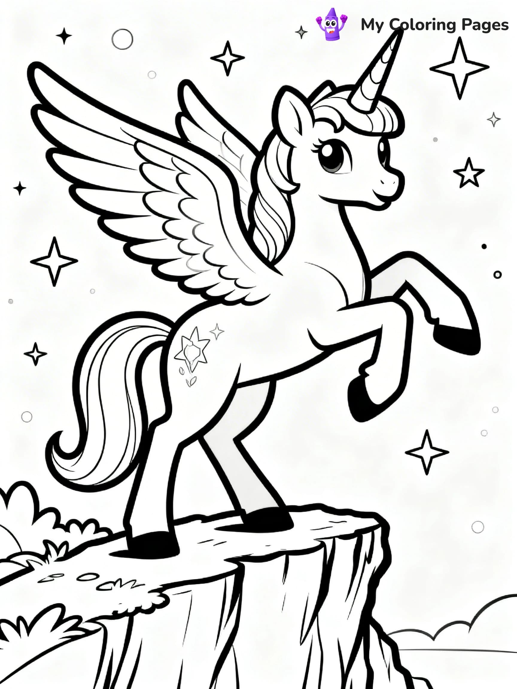 Alicorn Coloring Pages - 2