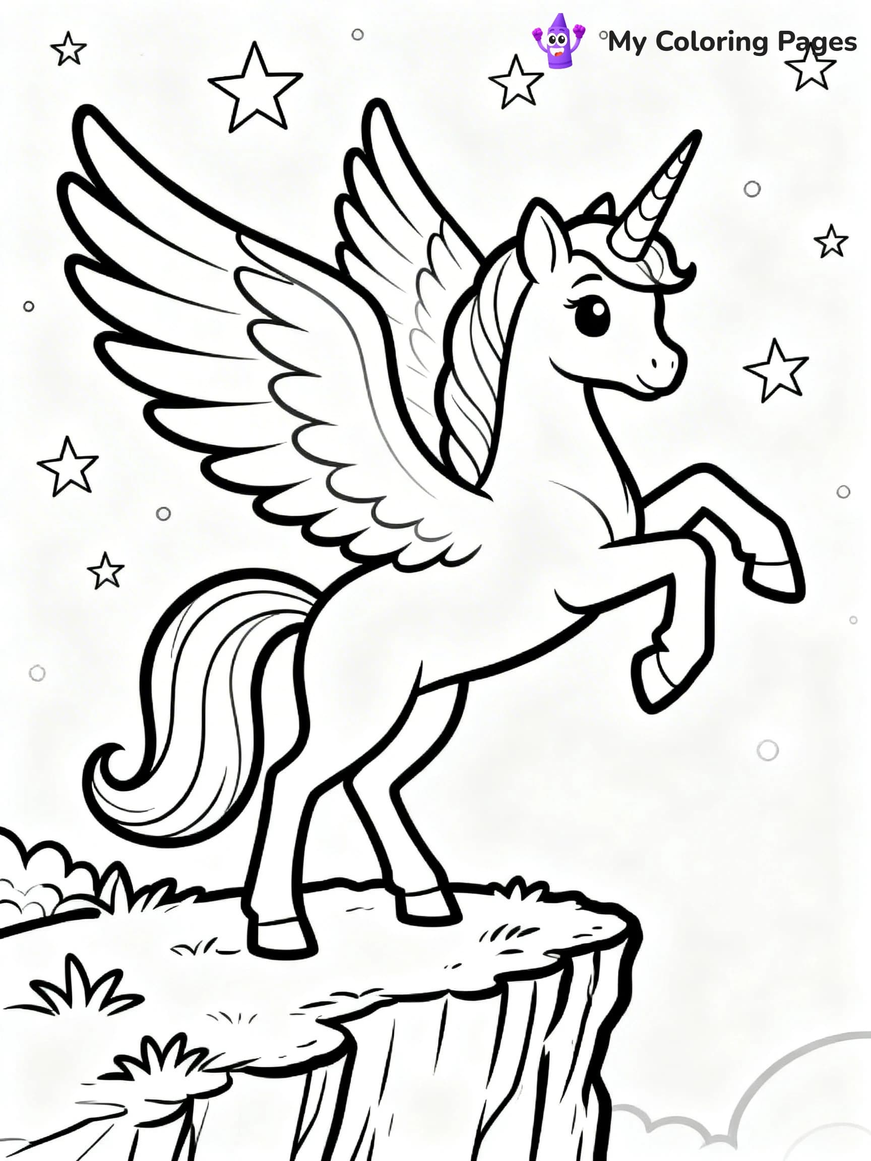 Alicorn Coloring Pages - 1