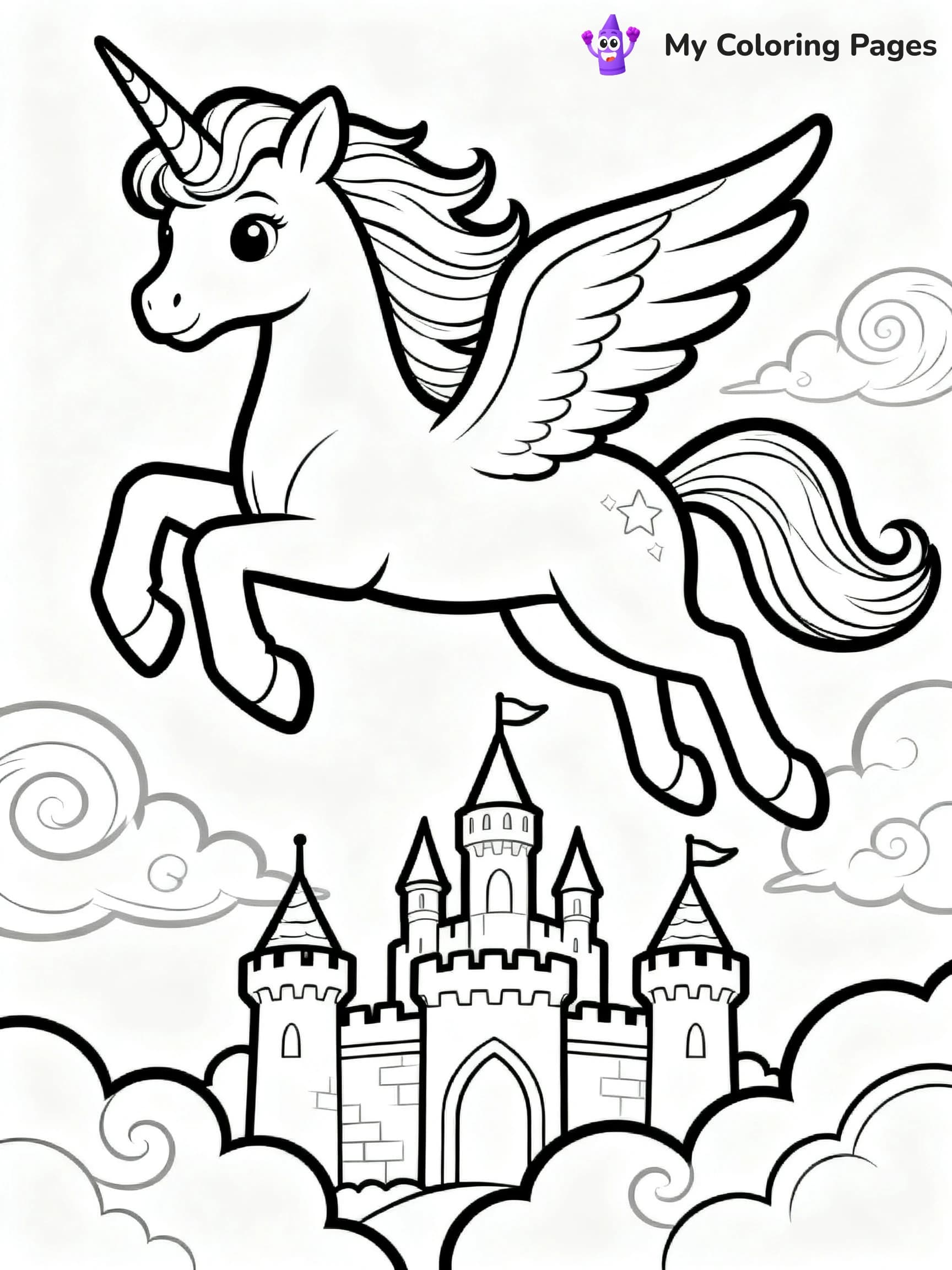 Alicorn Coloring Pages - 19