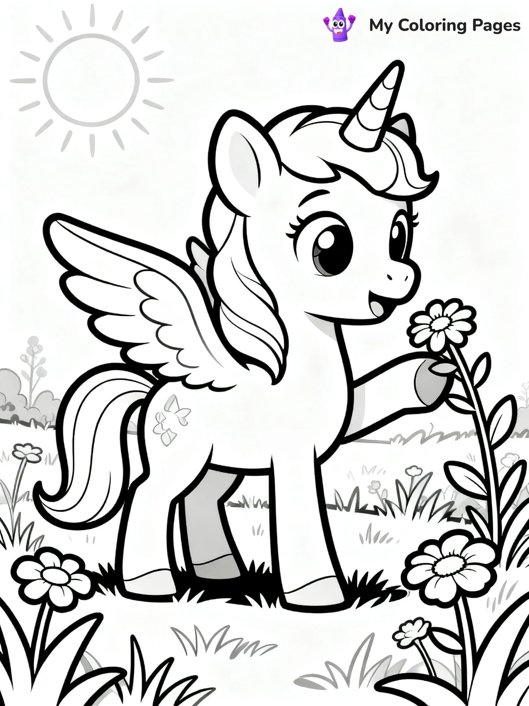 Alicorn Coloring Pages - 18