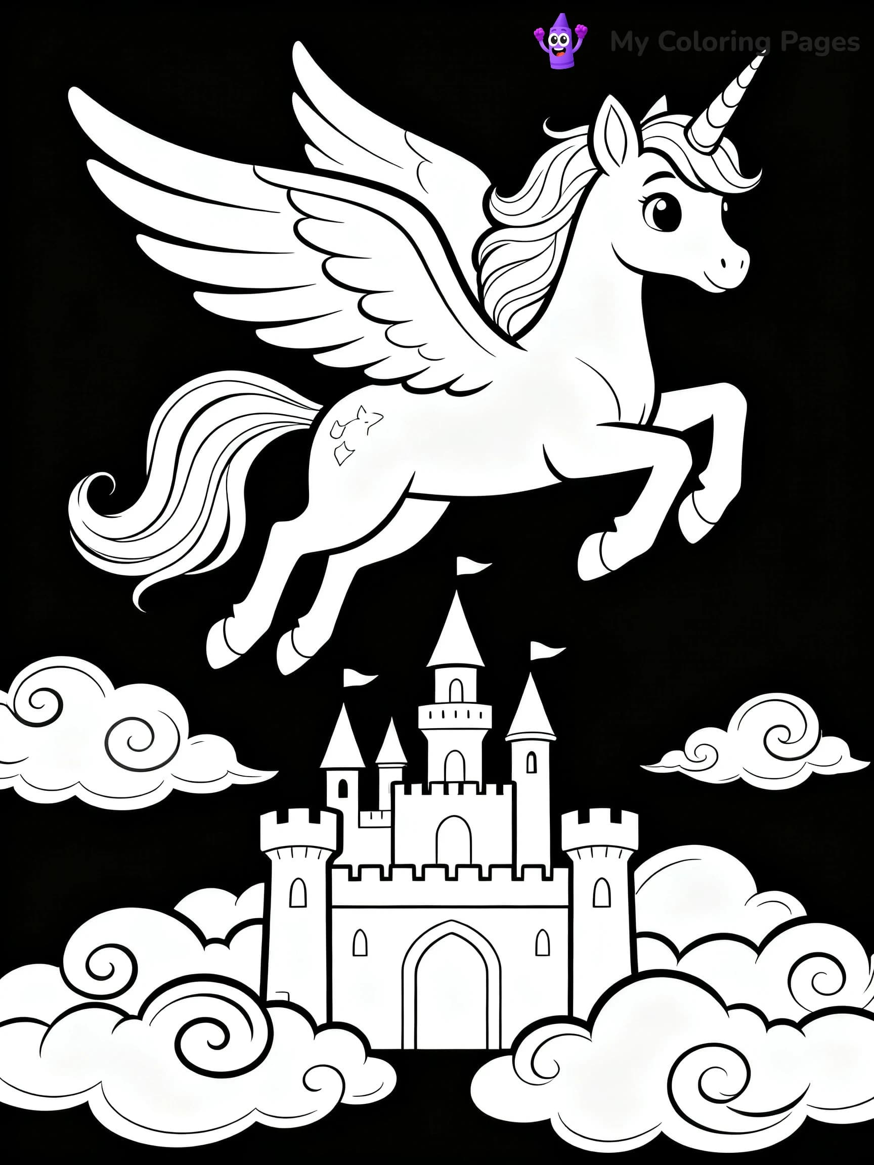 Alicorn Coloring Pages - 16