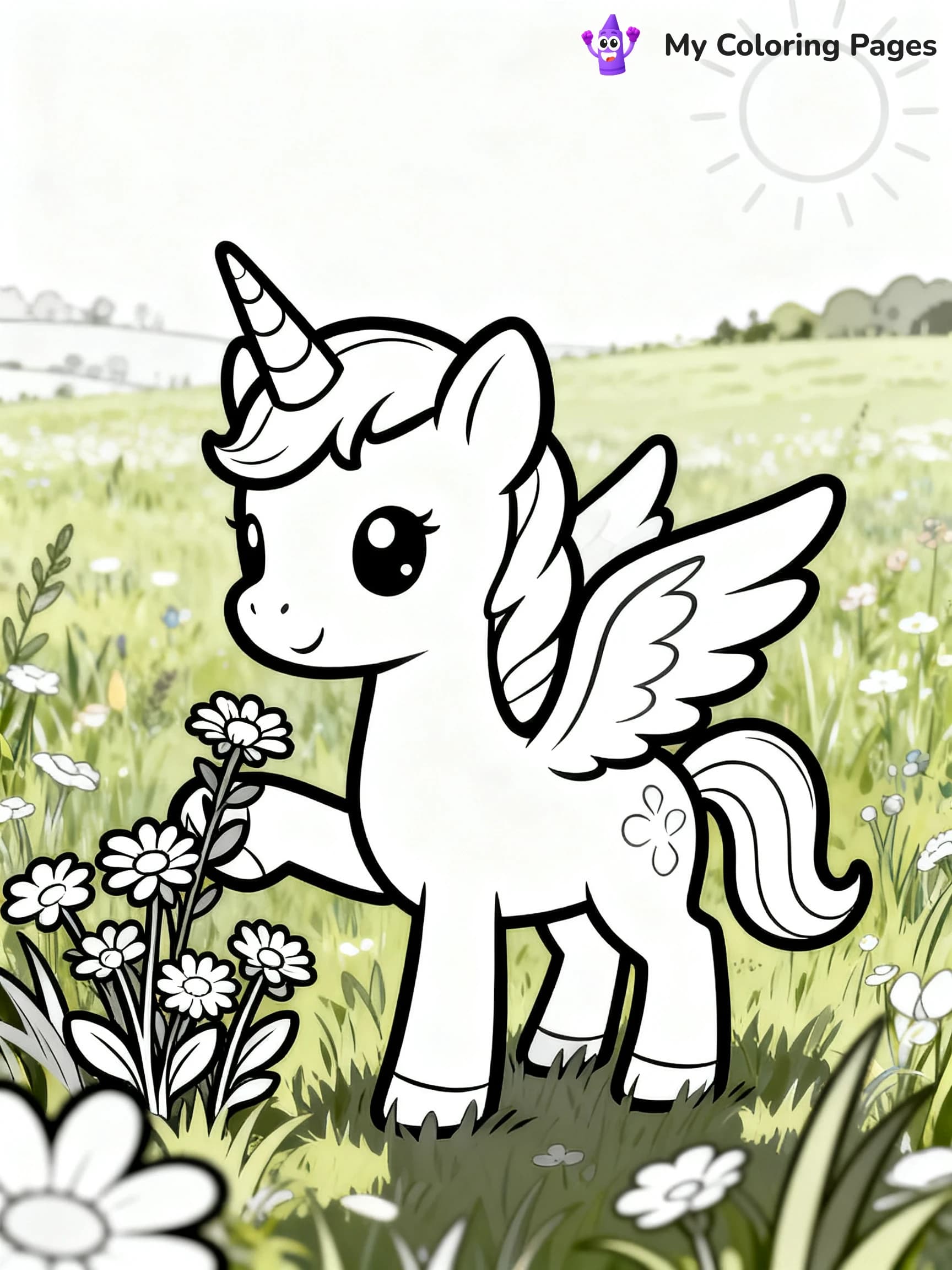 Alicorn Coloring Pages - 13