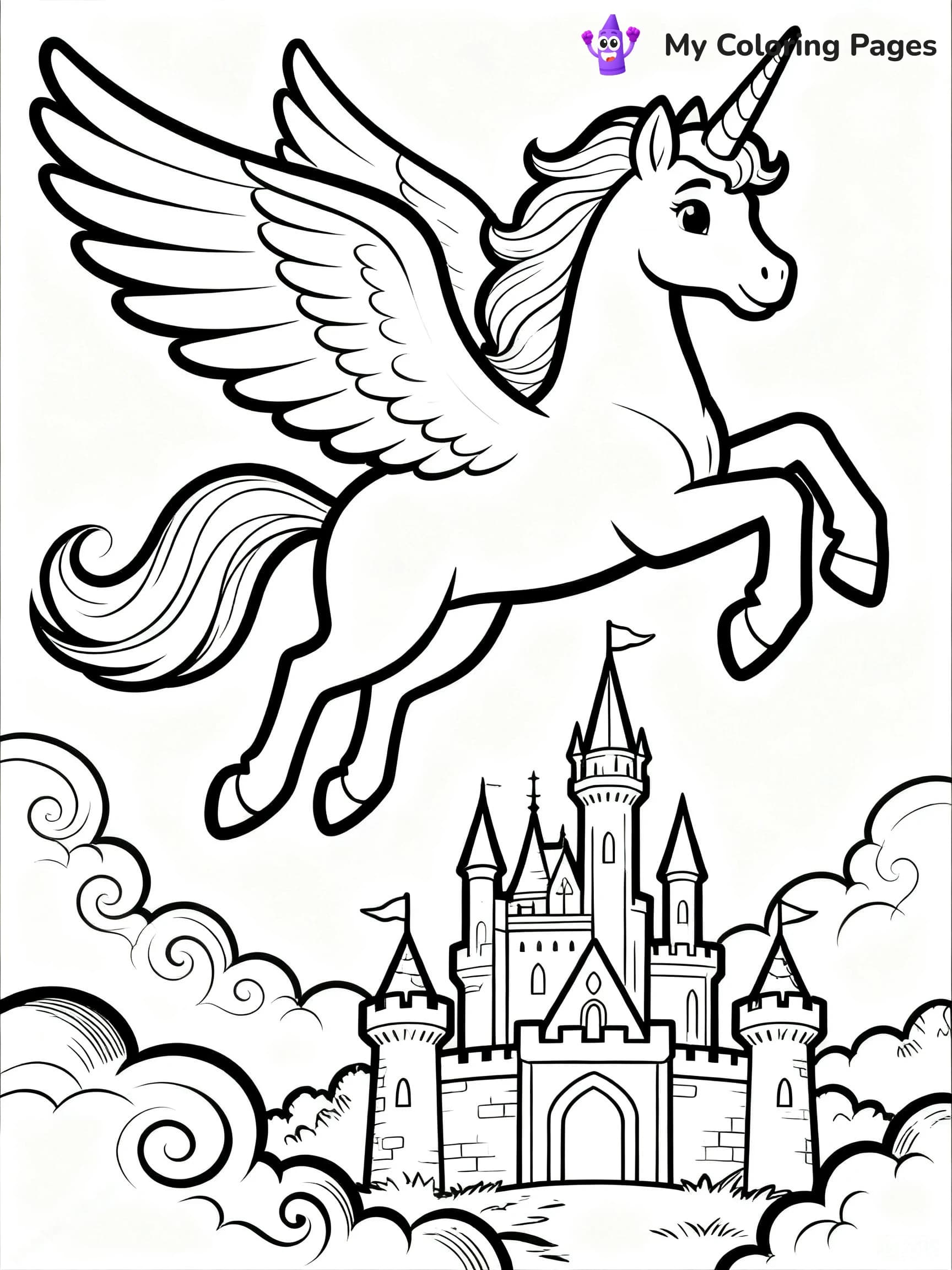 Alicorn Coloring Pages - 12