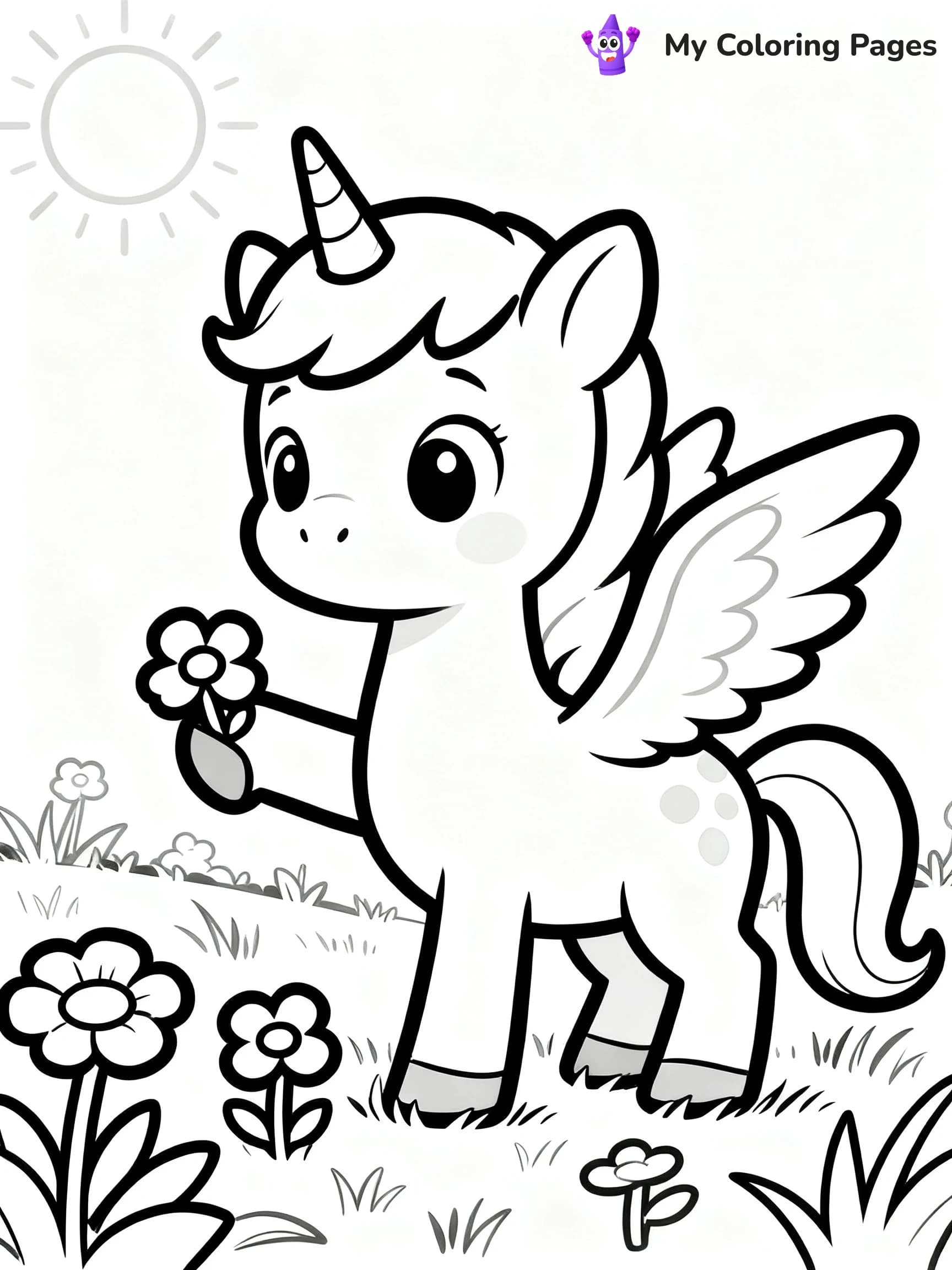 Alicorn Coloring Pages - 11