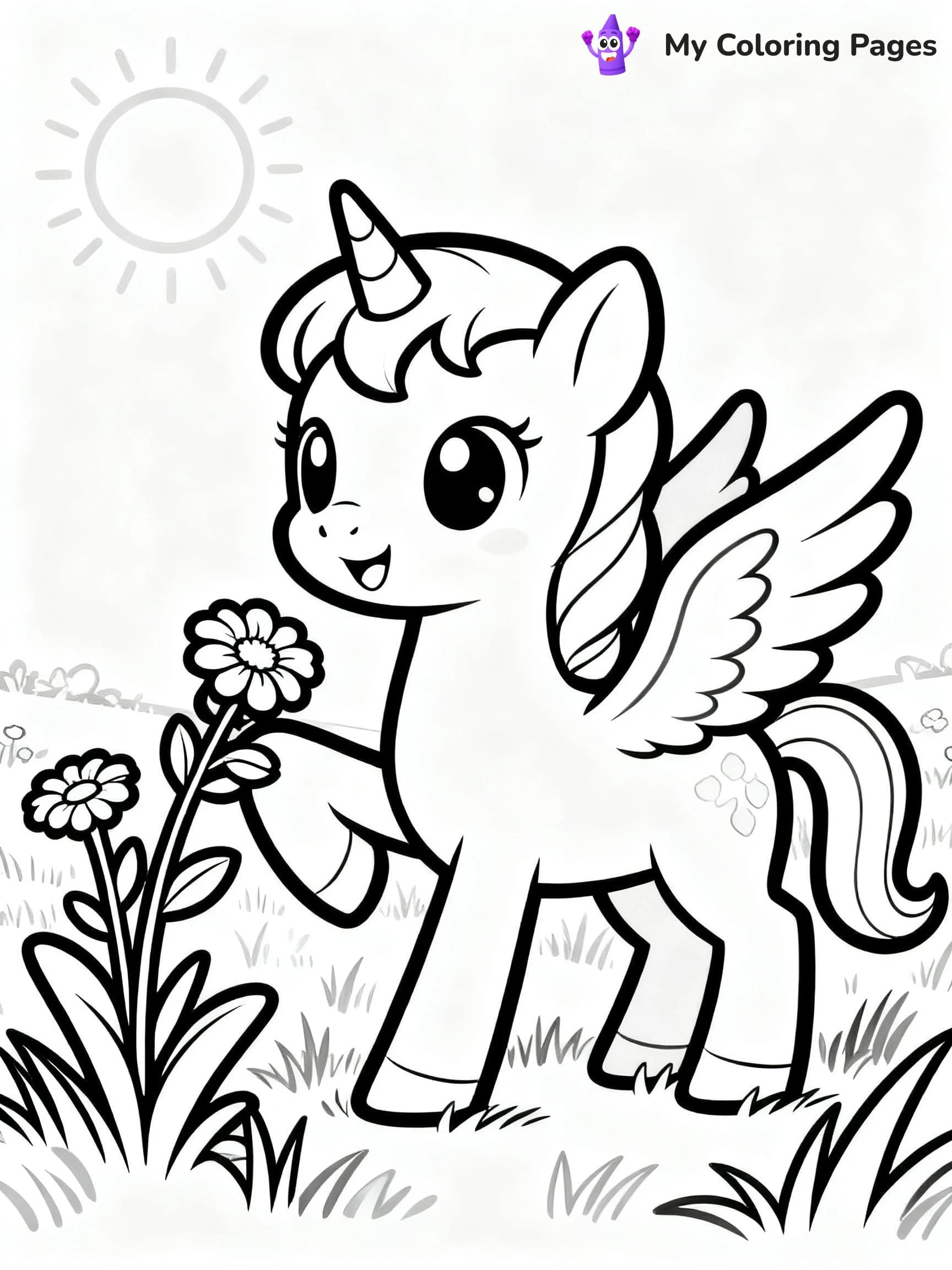 Alicorn Coloring Pages - 8