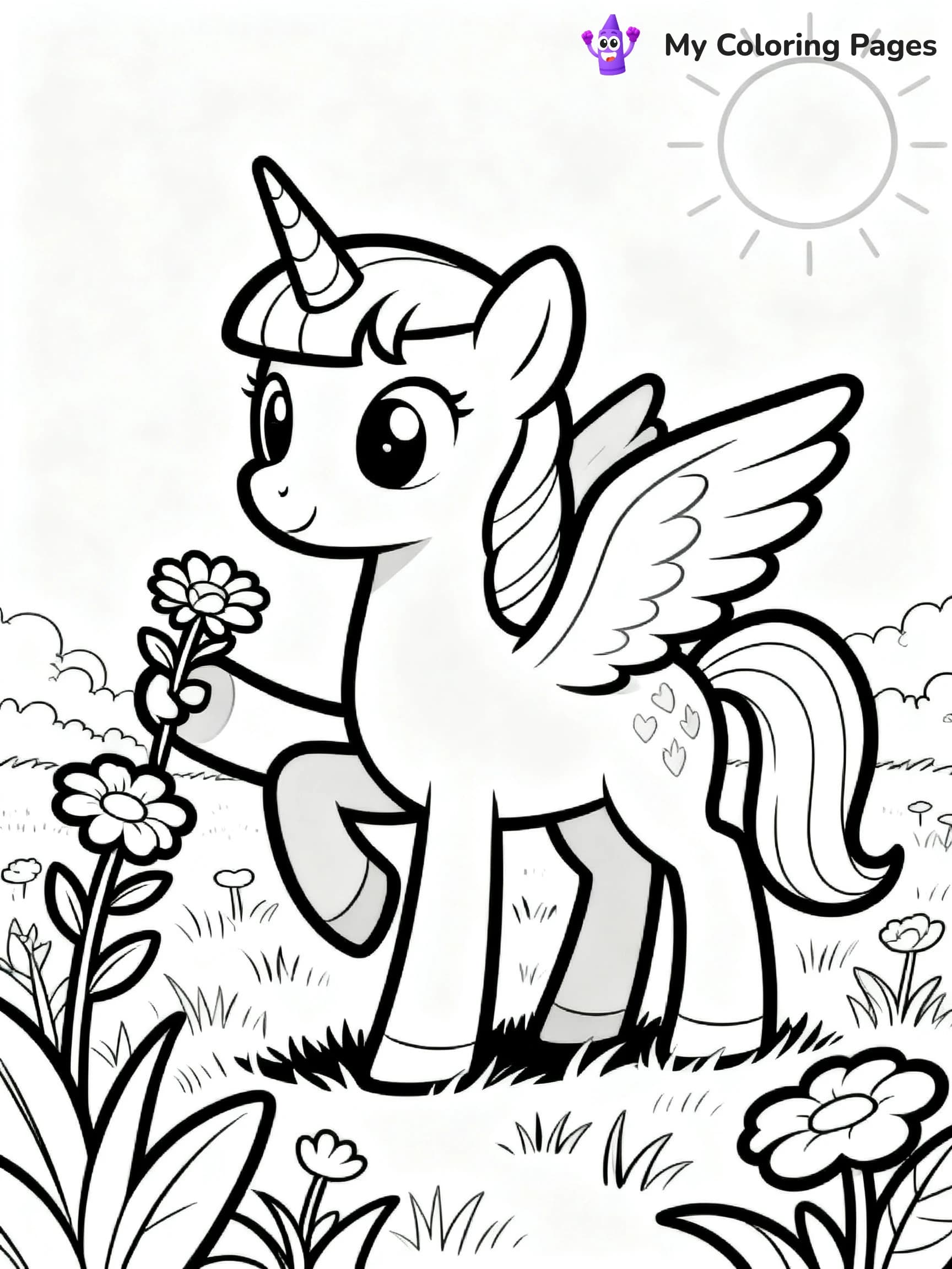 Alicorn Coloring Pages - 5