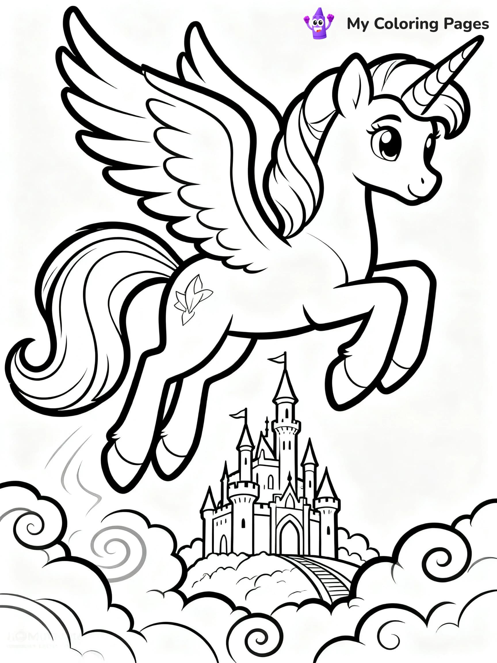 Alicorn Coloring Pages - 4