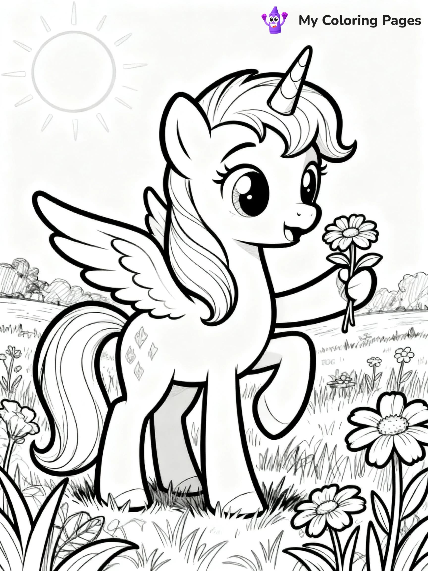 Alicorn Coloring Pages - 3