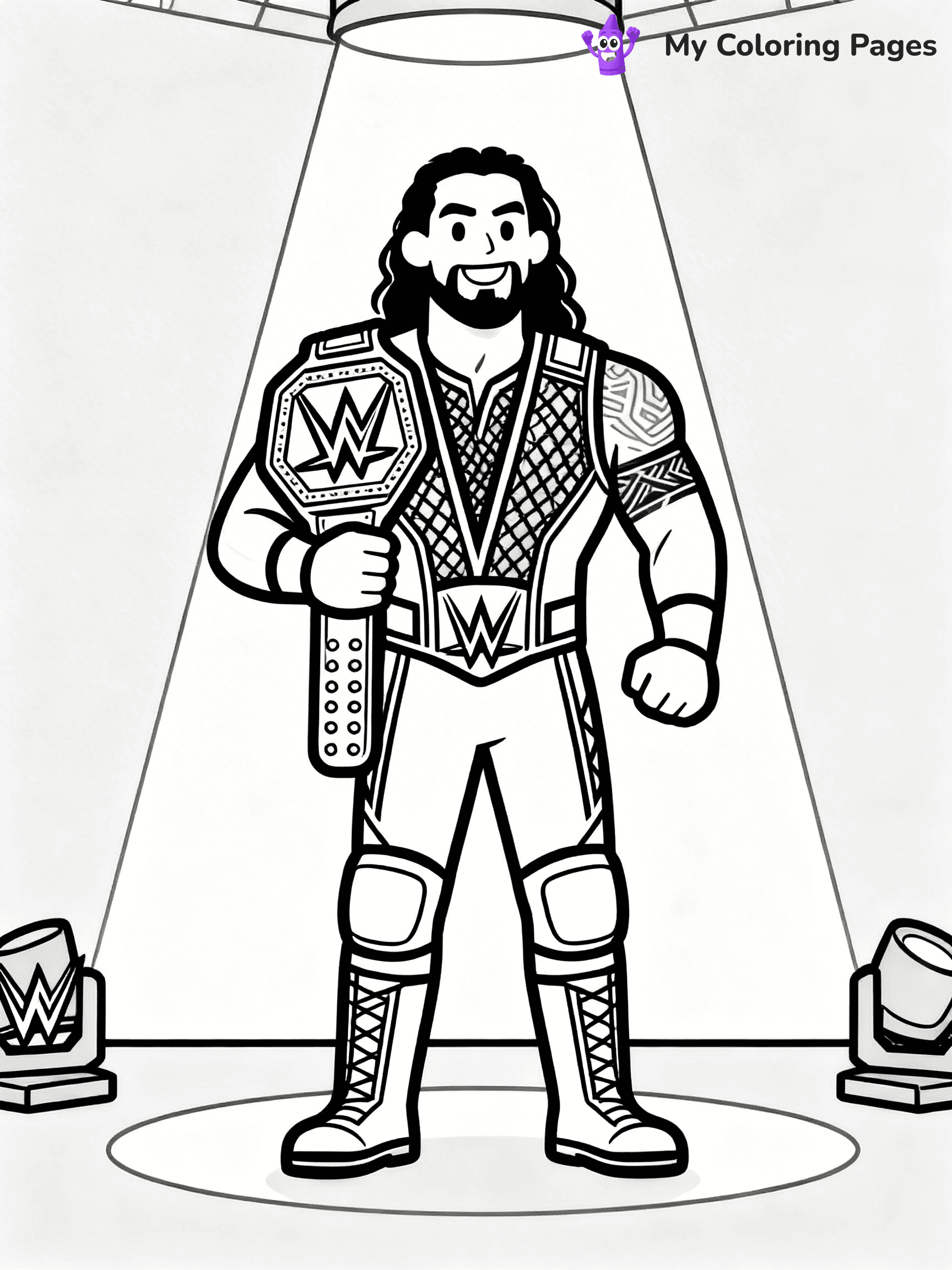 Roman Reigns Coloring Pages - 29