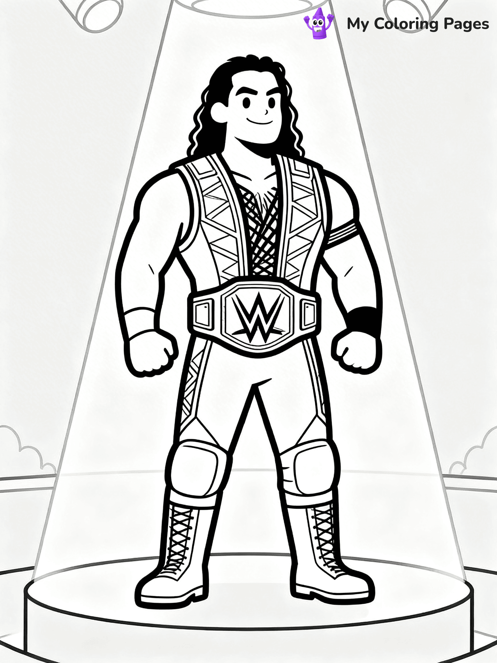 Roman Reigns Coloring Pages - 25
